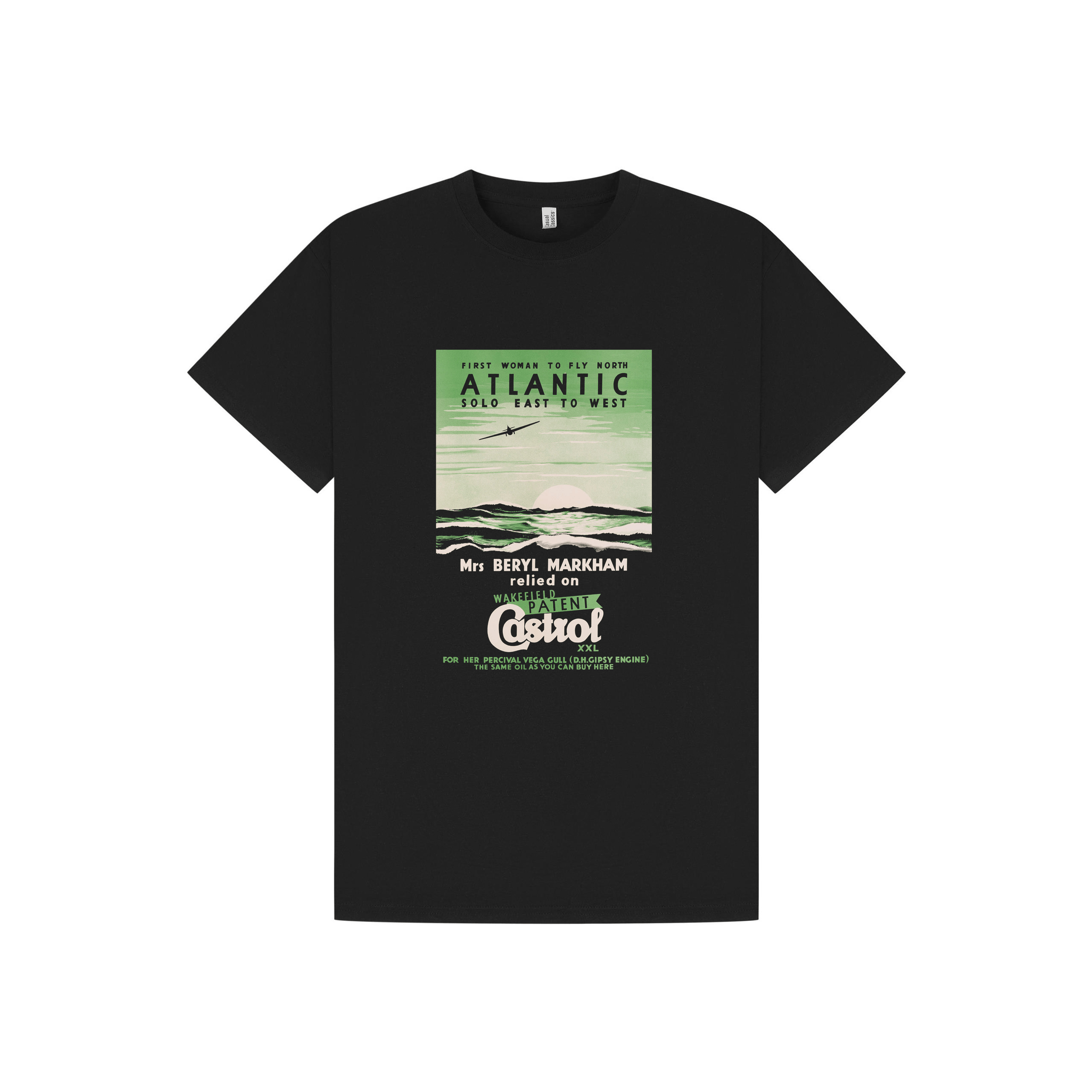 Black Printed T-shirt Front