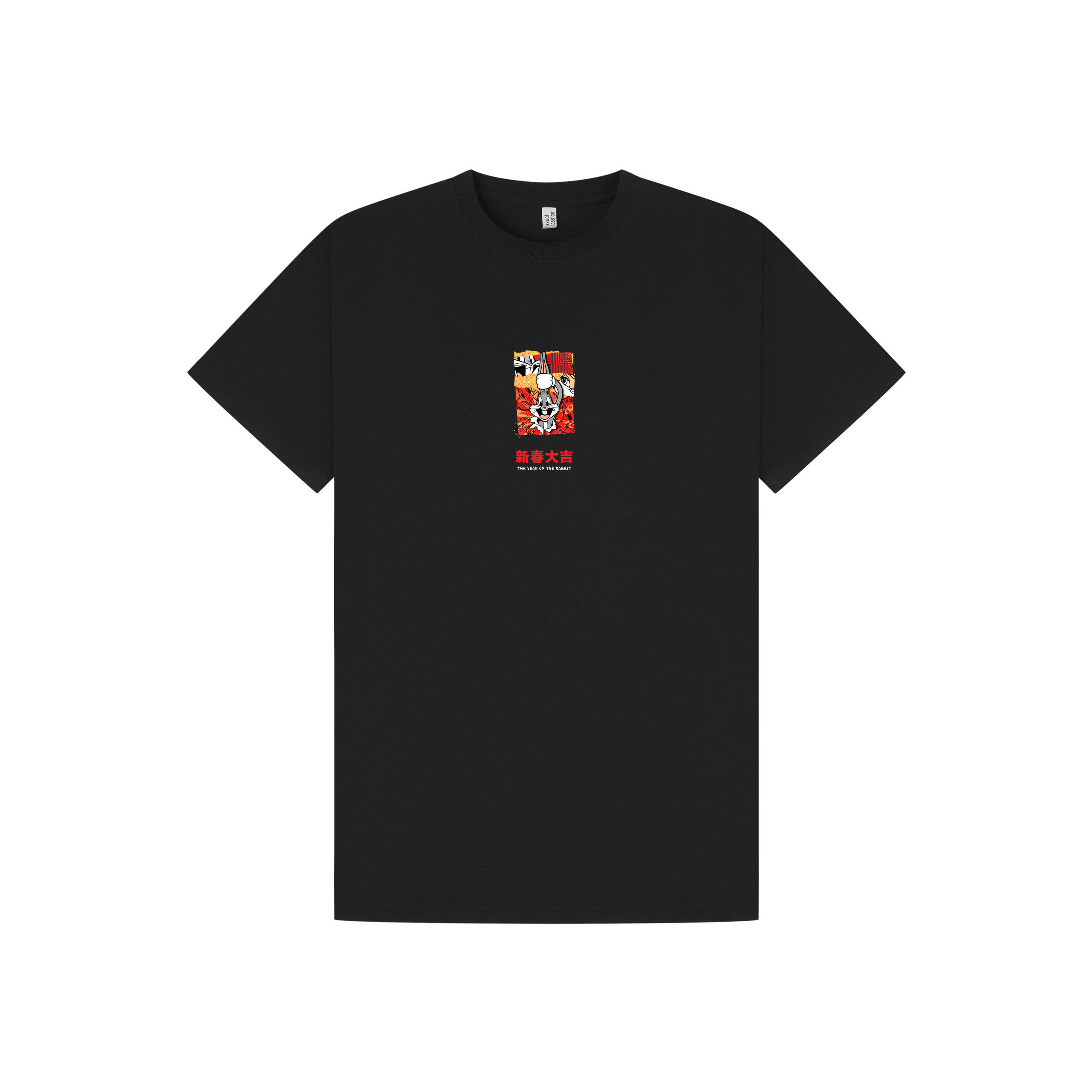 Black Printed T-shirt Front