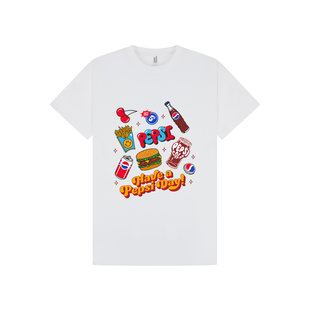 White Printed T-shirt Front