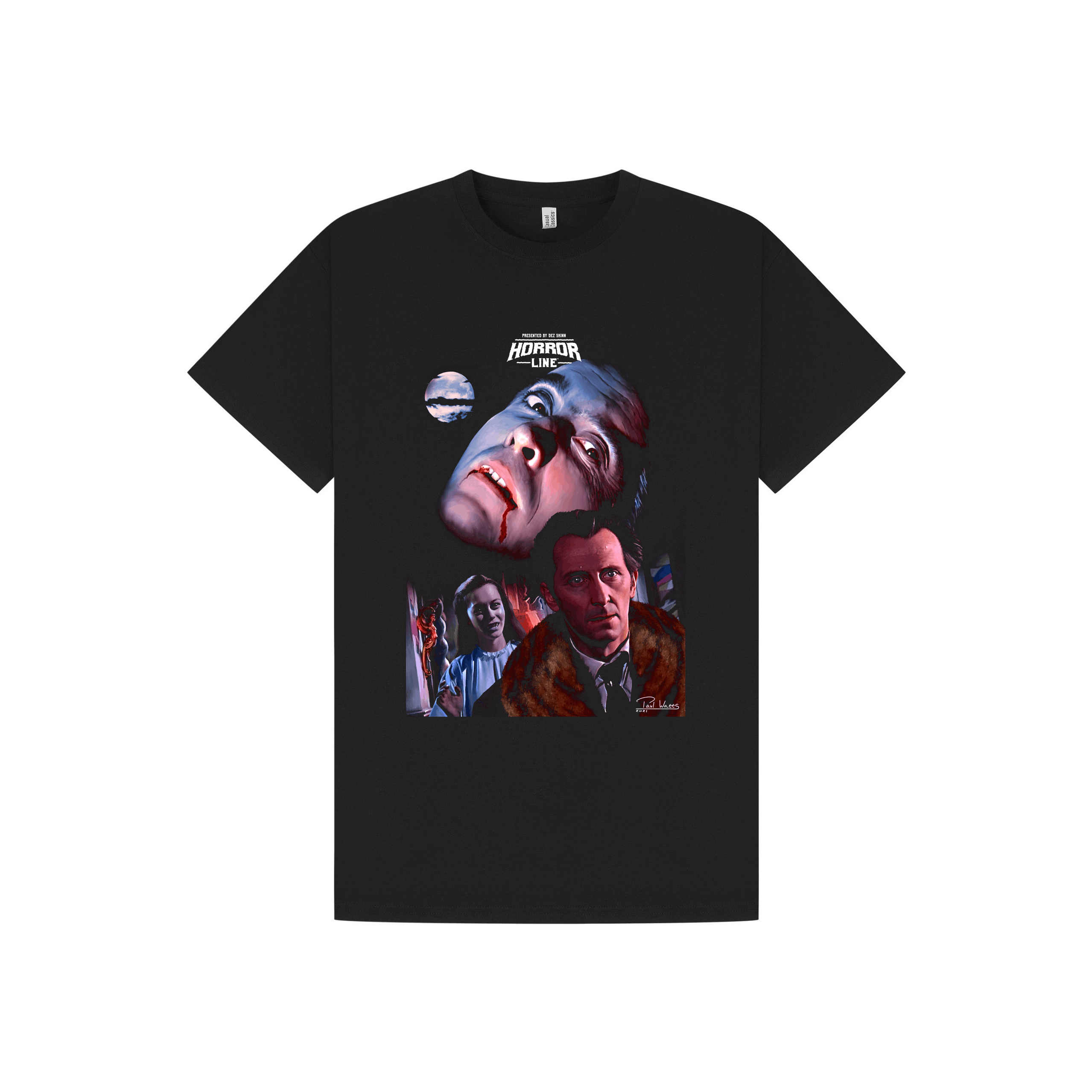 Black Printed T-shirt Front