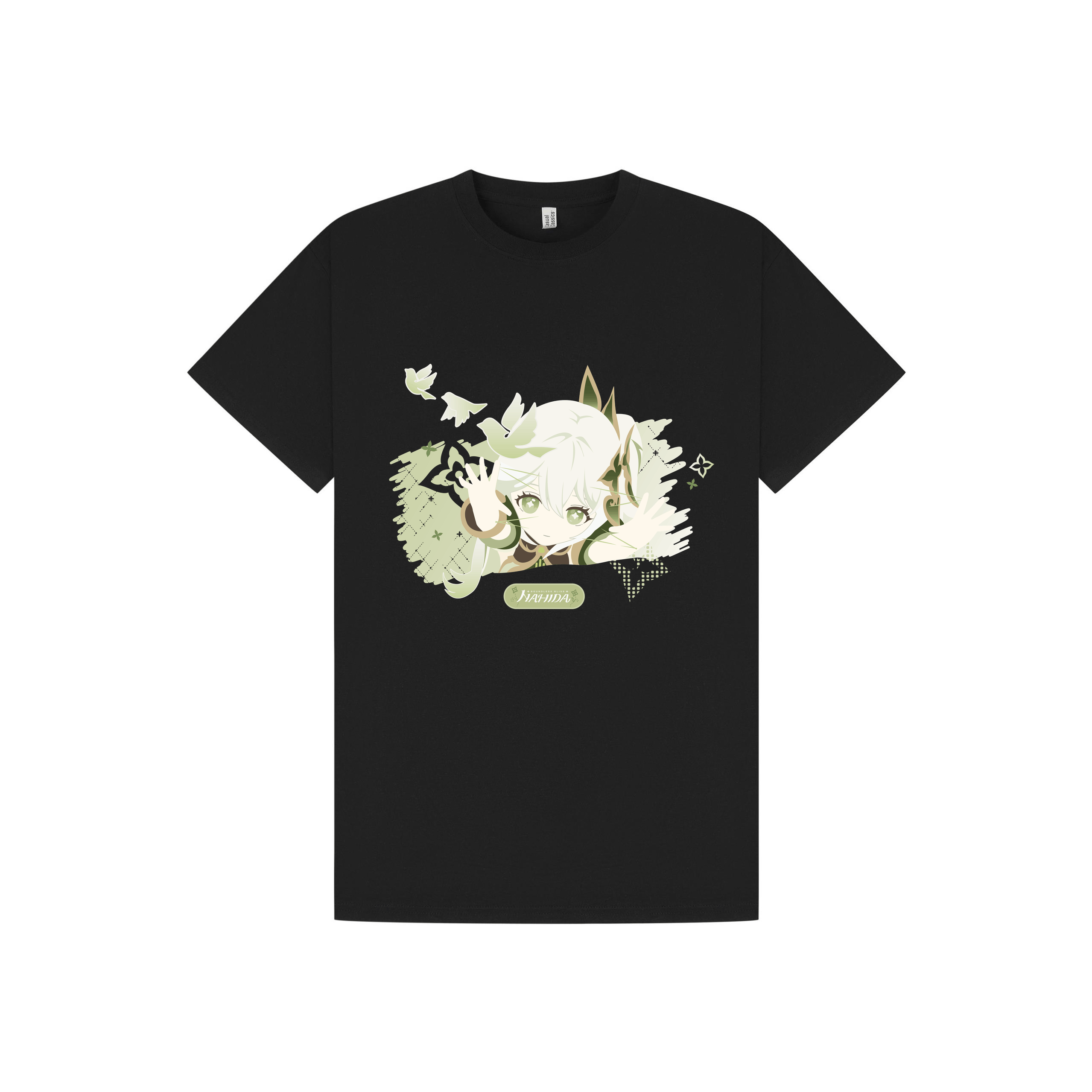 Black Printed T-shirt Front