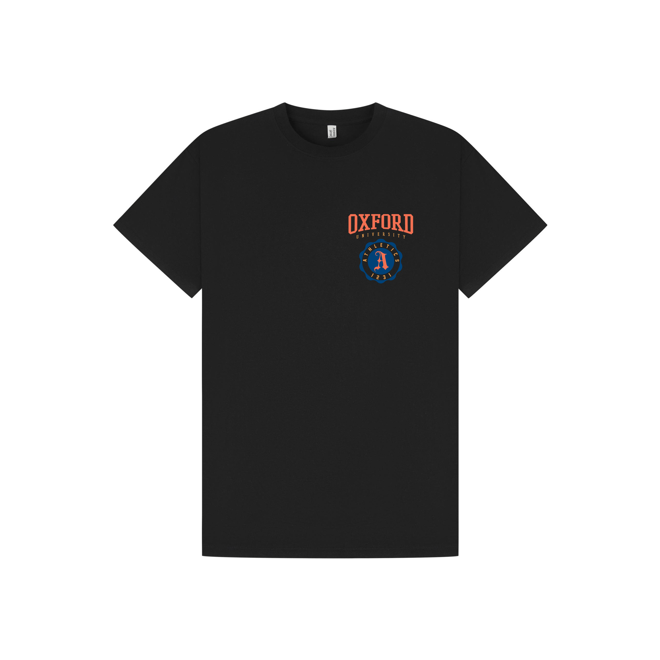 Black Printed T-shirt Front