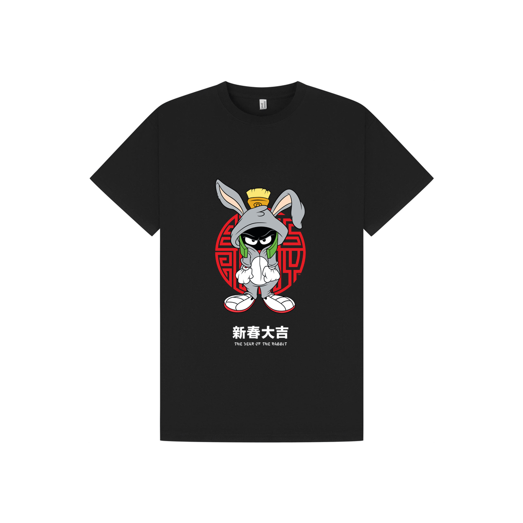 Black Printed T-shirt Front