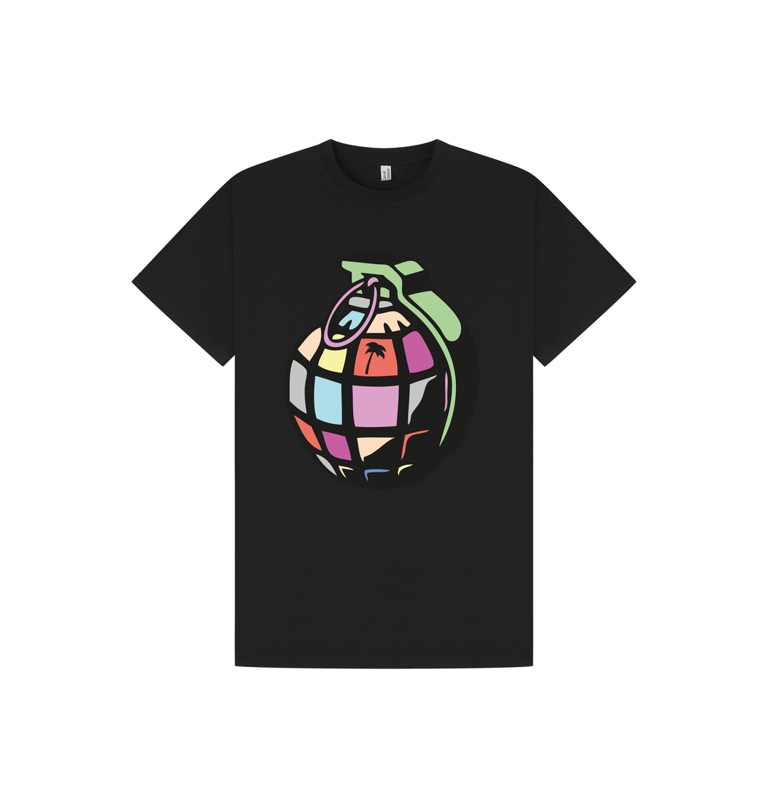 Black Printed T-shirt Front