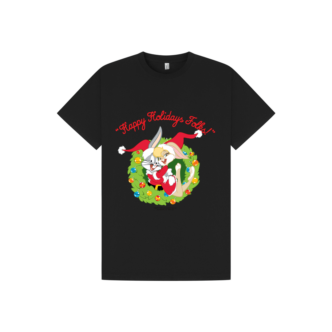 Black Printed T-shirt Front