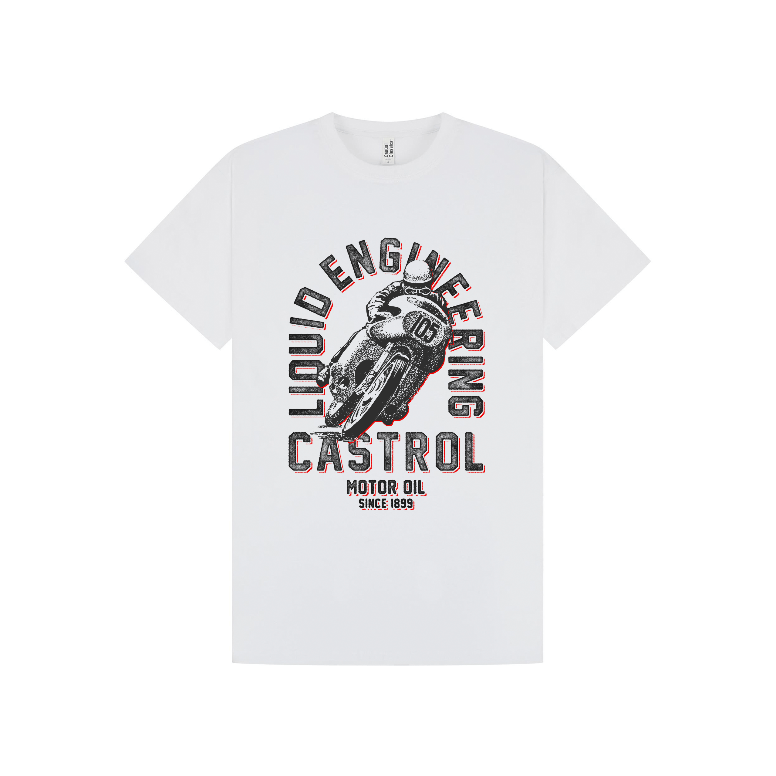 White Printed T-shirt Front