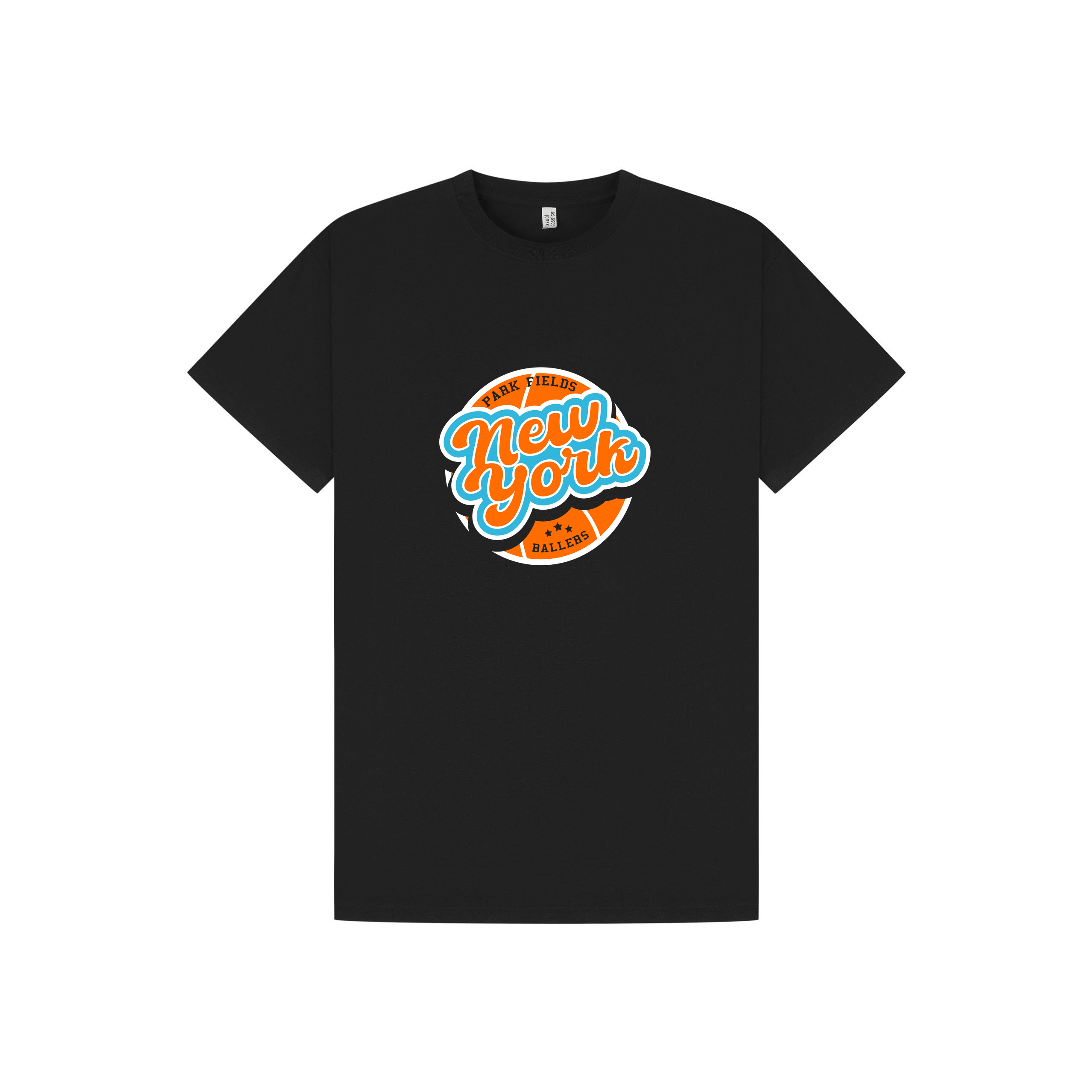 Black Printed T-shirt Front