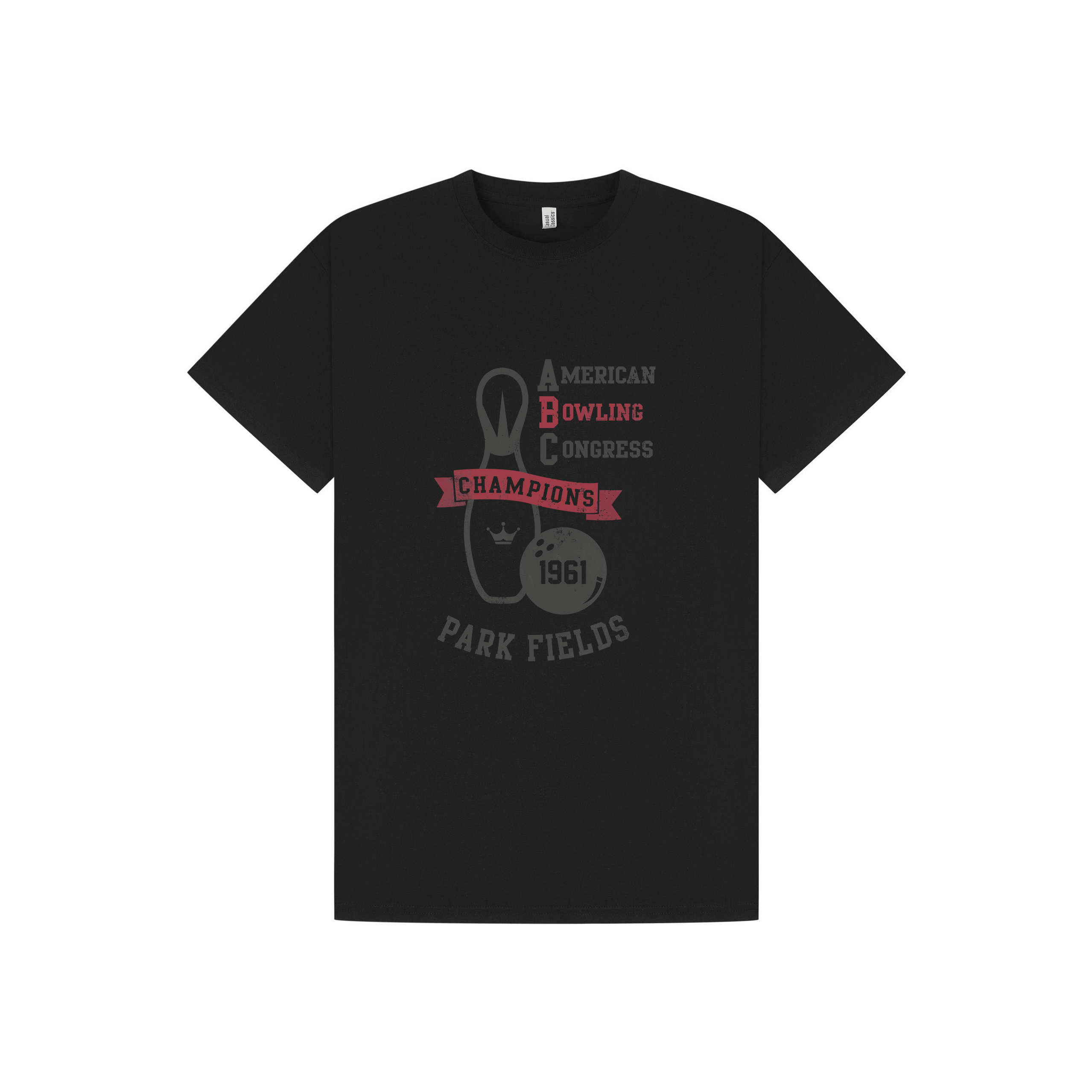 Black Printed T-shirt Front