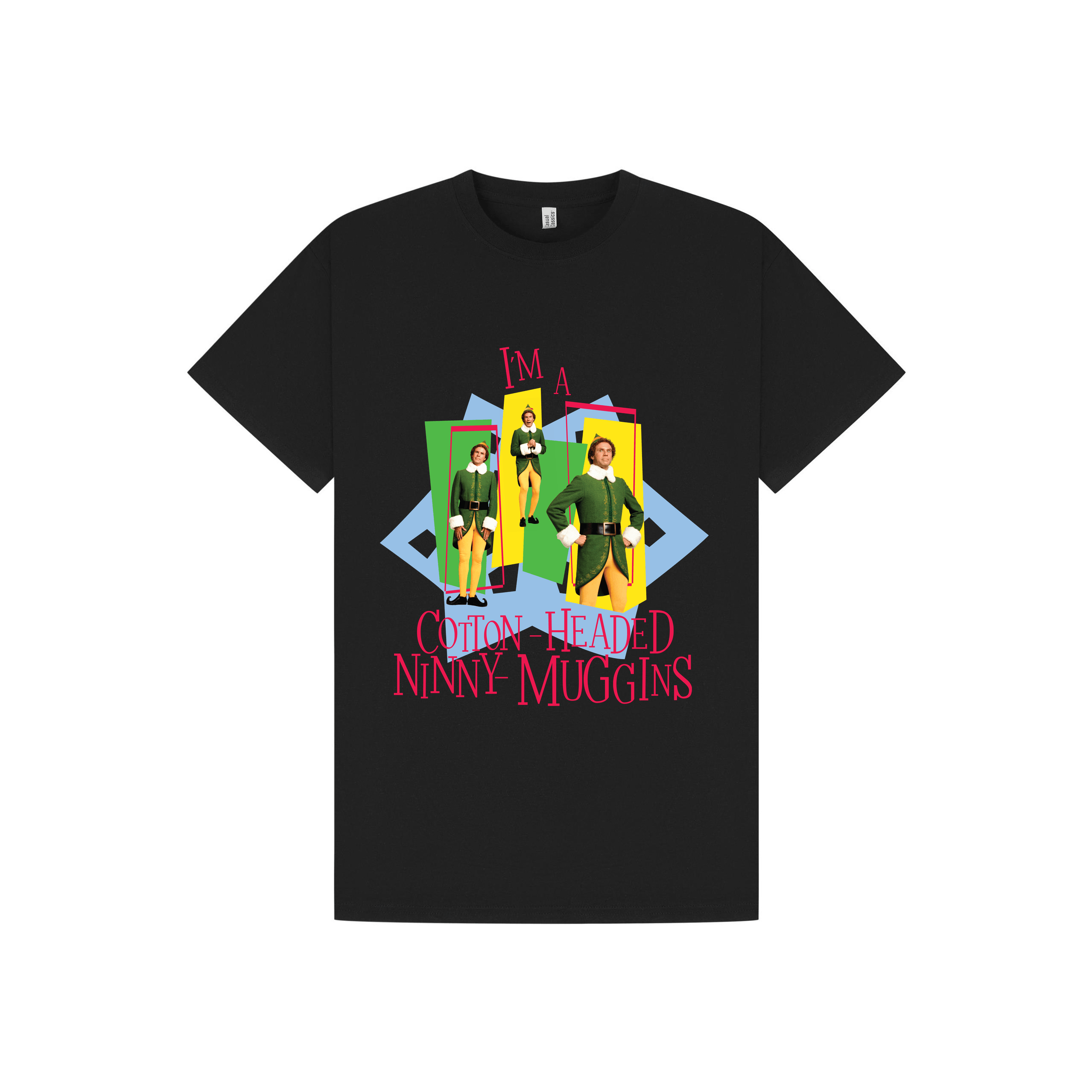 Black Printed T-shirt Front