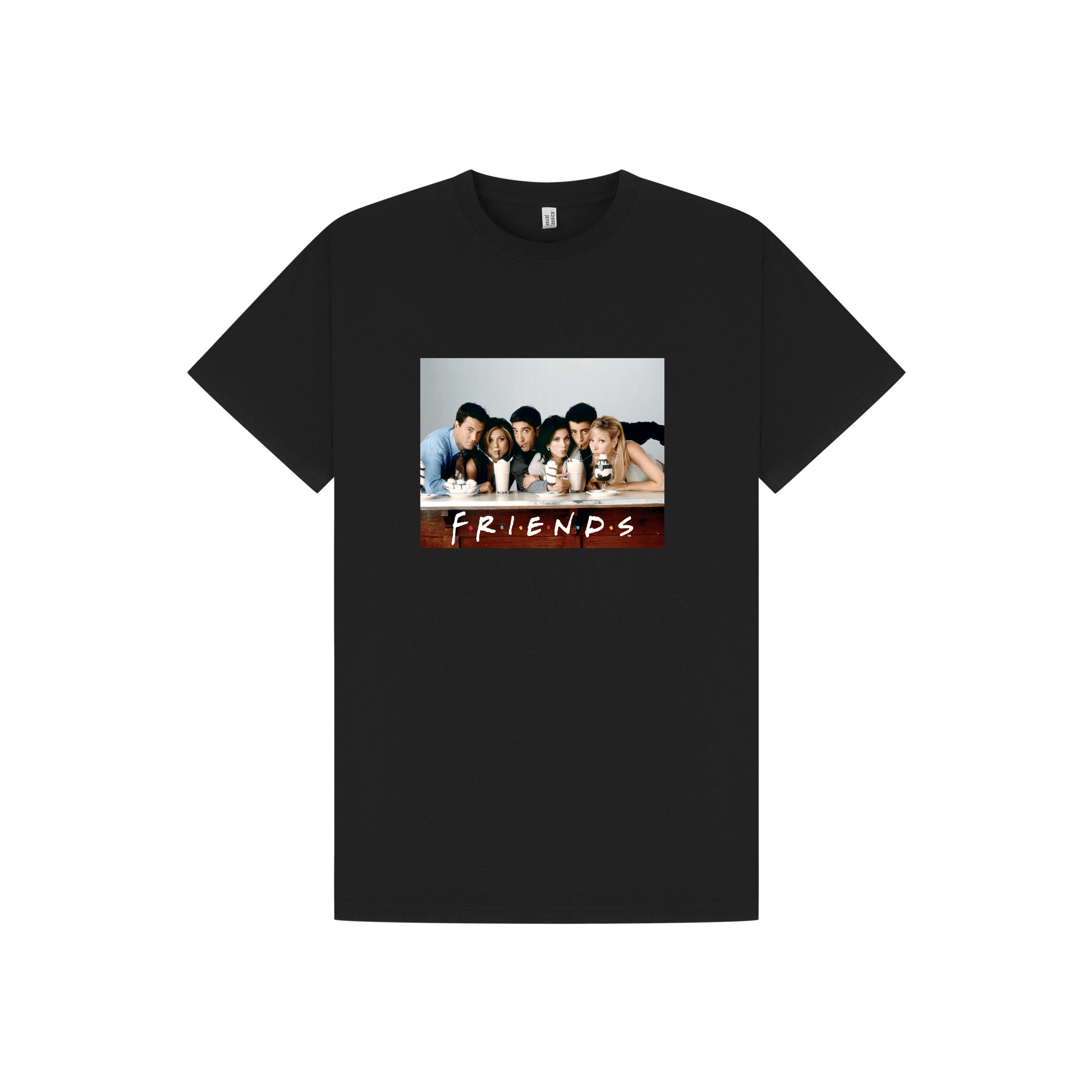 Black Printed T-shirt Front