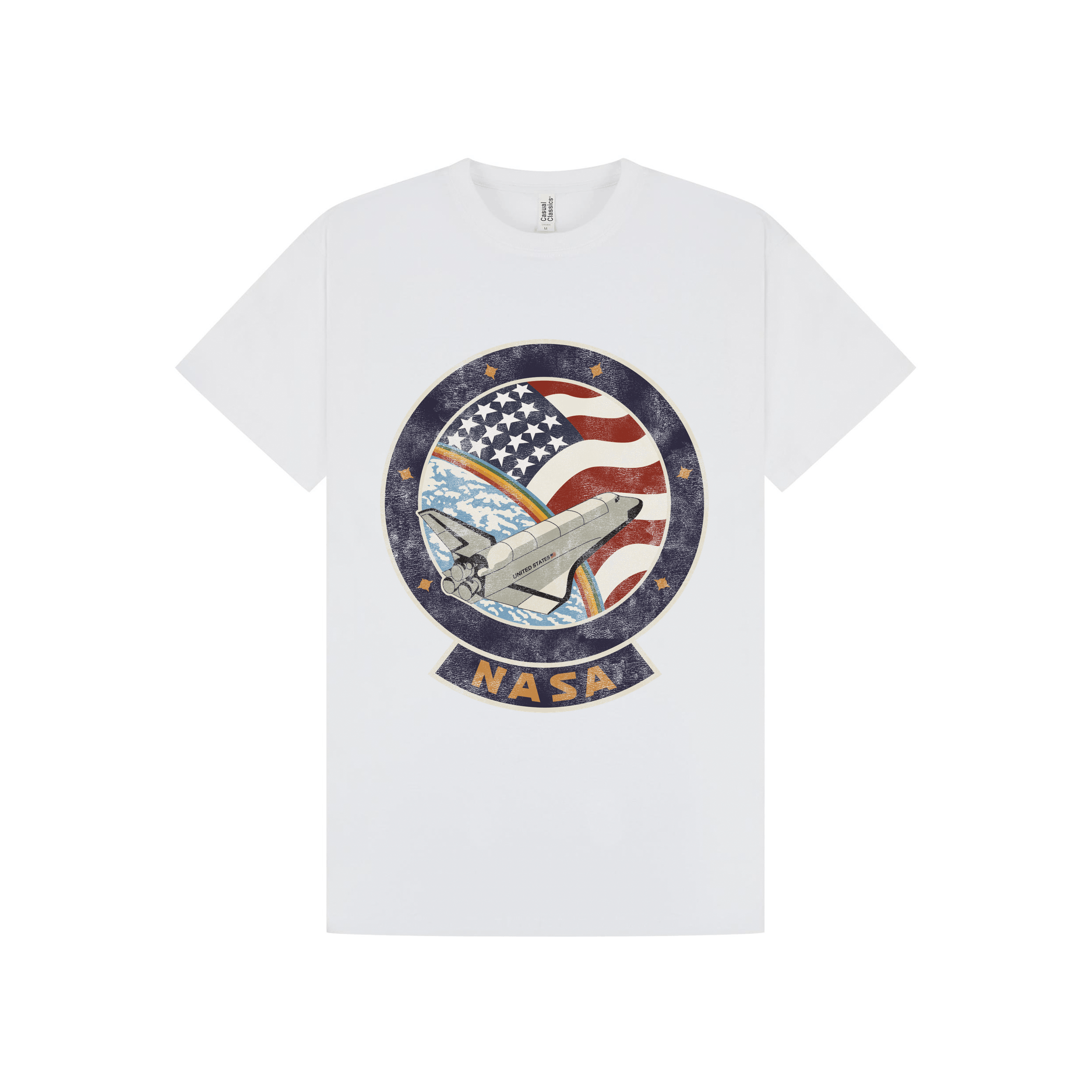 White Printed T-shirt Front