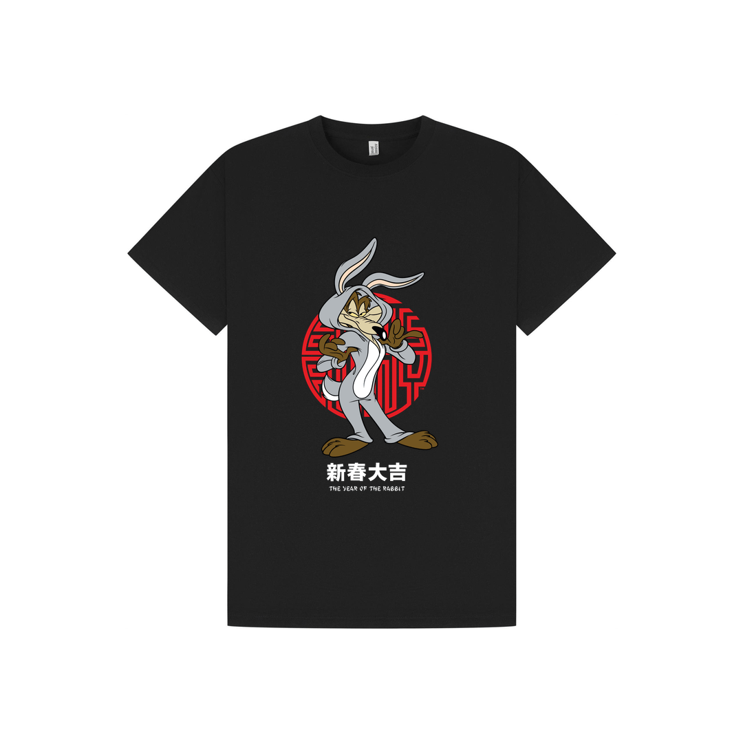 Black Printed T-shirt Front