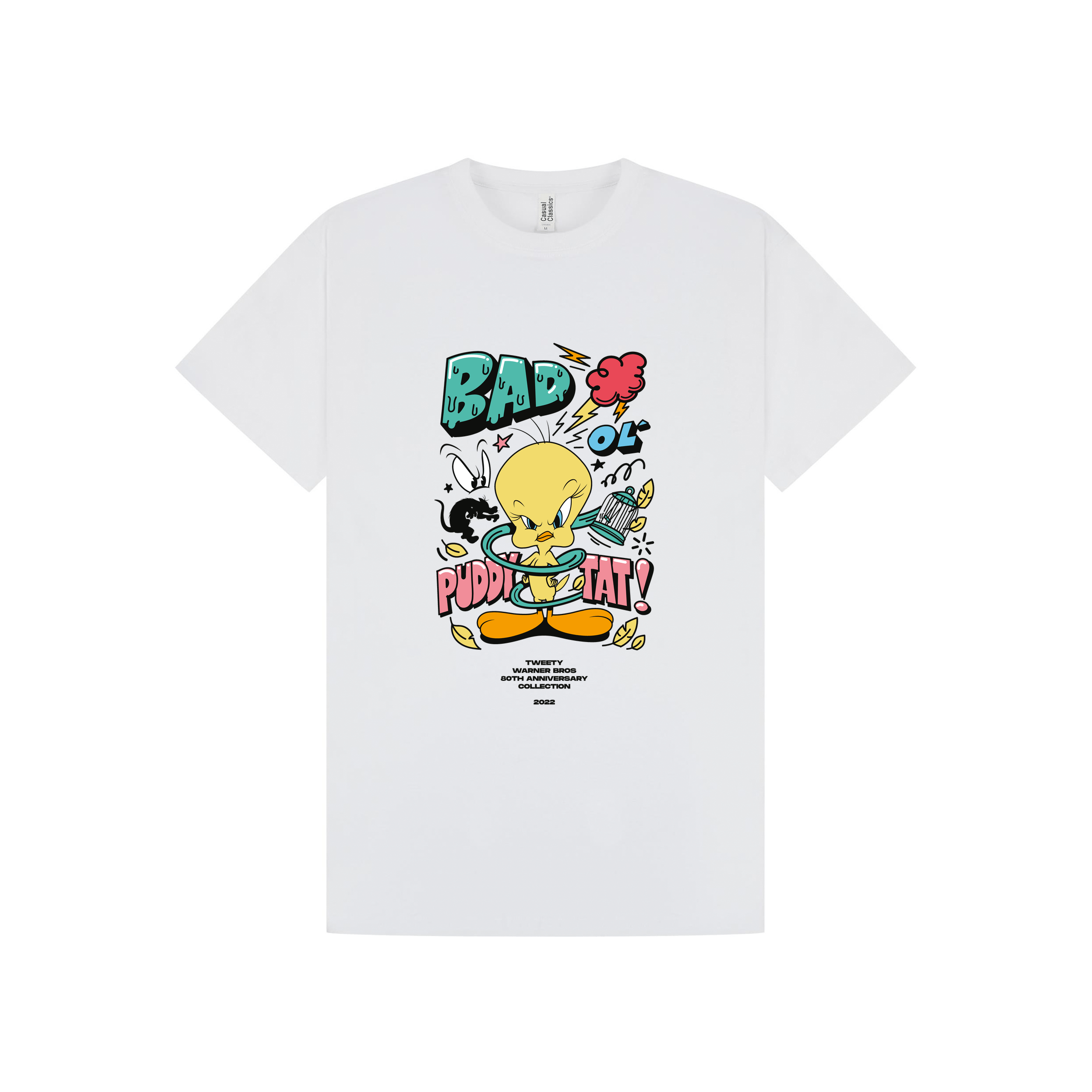 White Printed T-shirt Front