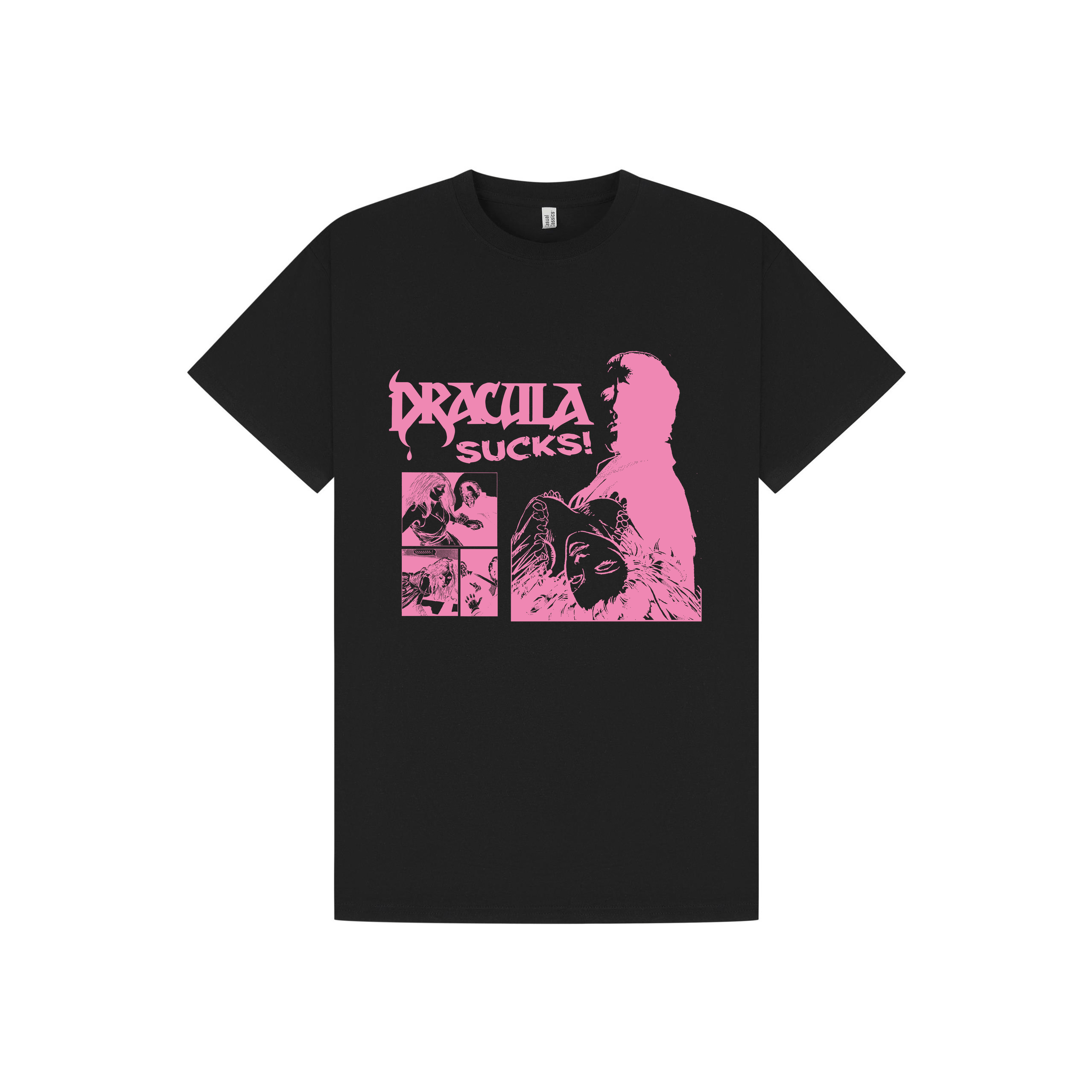 Black Printed T-shirt Front