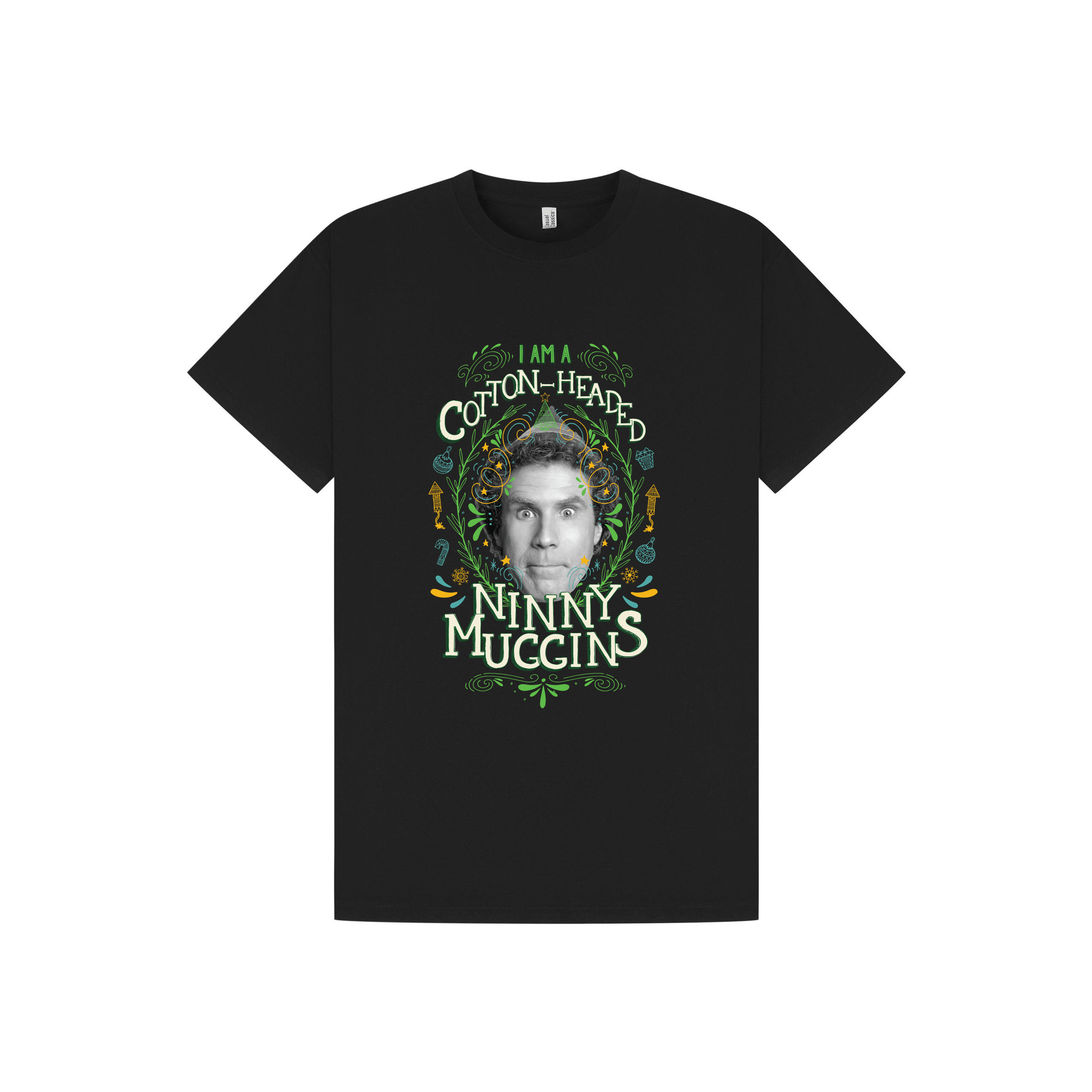 Black Printed T-shirt Front