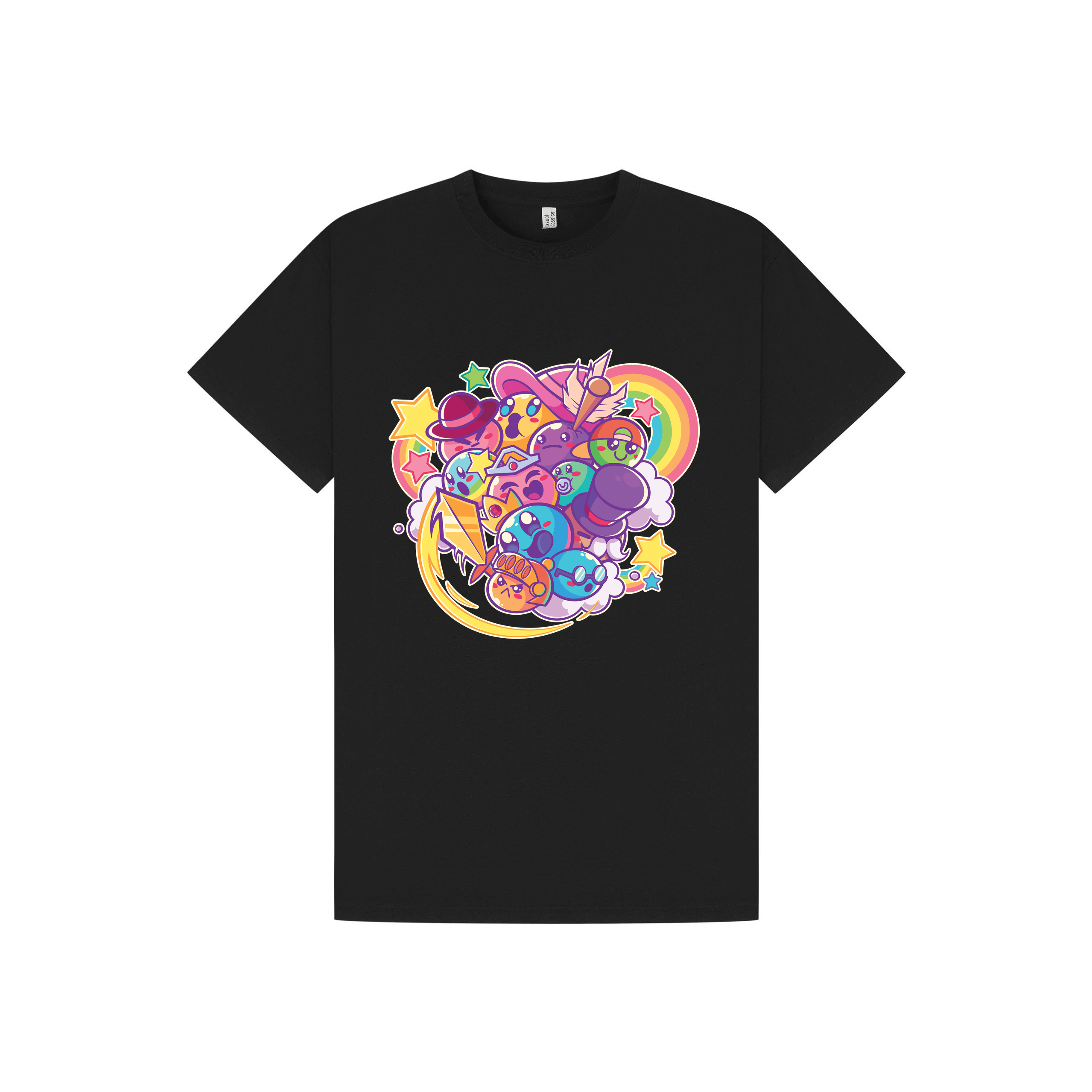 Black Printed T-shirt Front