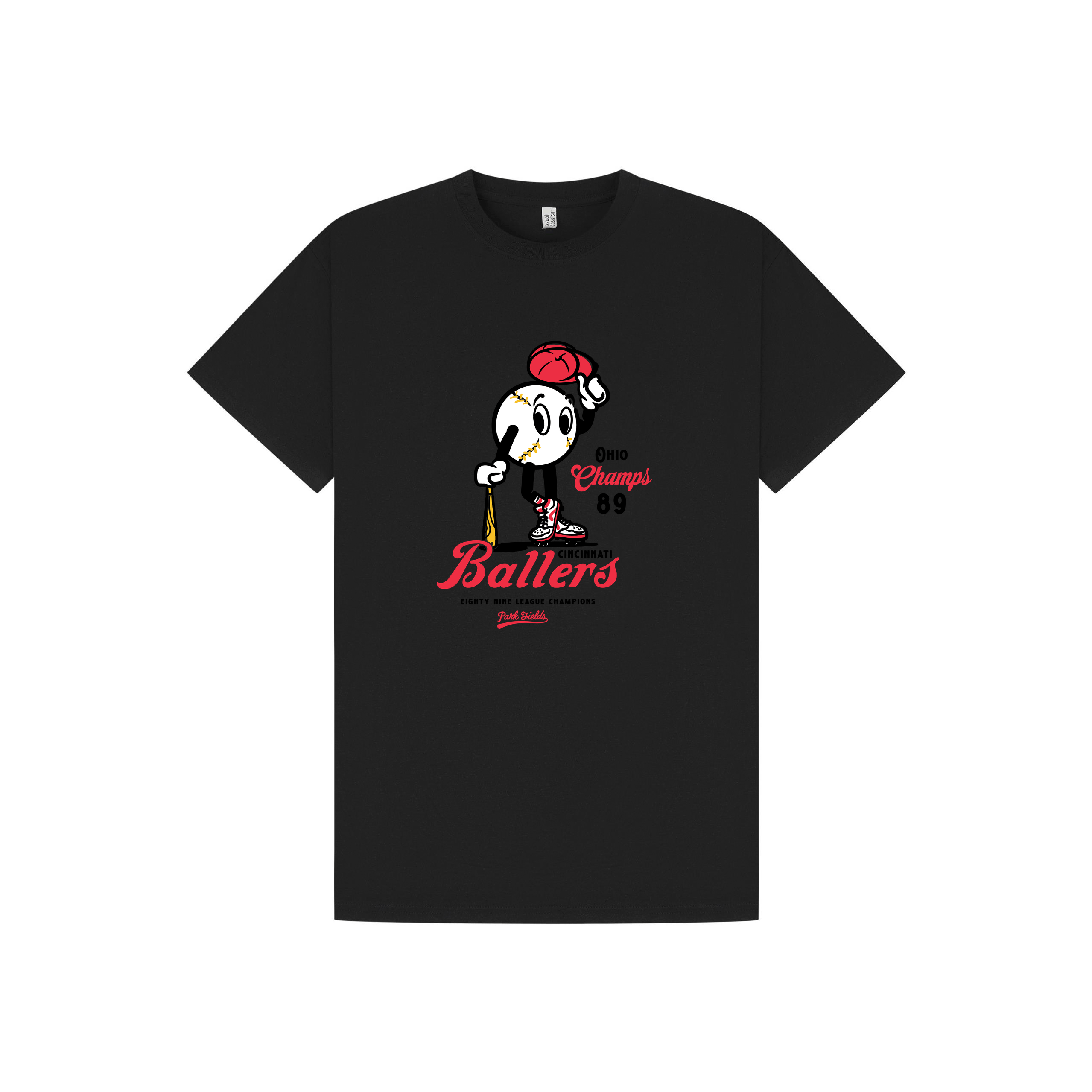 Black Printed T-shirt Front