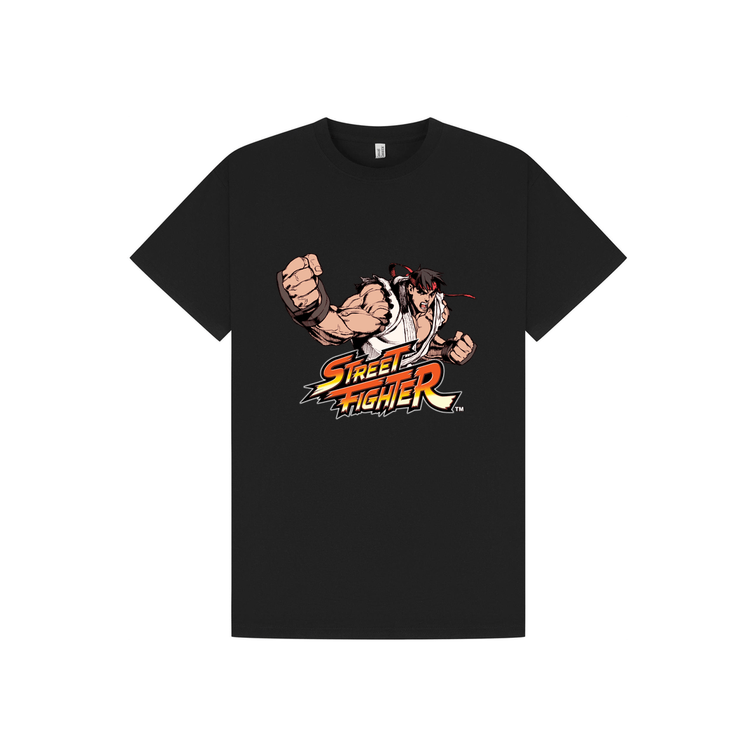 Black Printed T-shirt Front