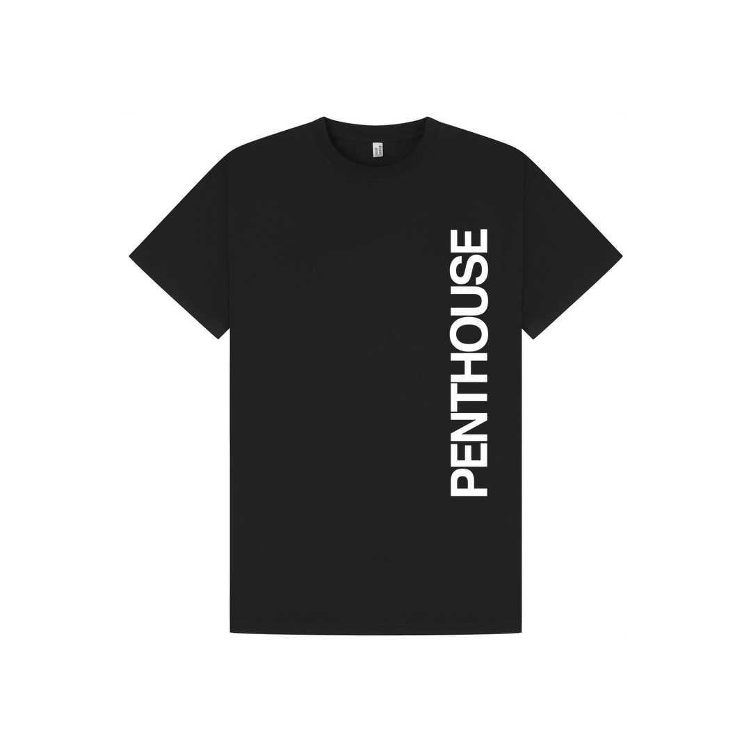 Black Printed T-shirt Front