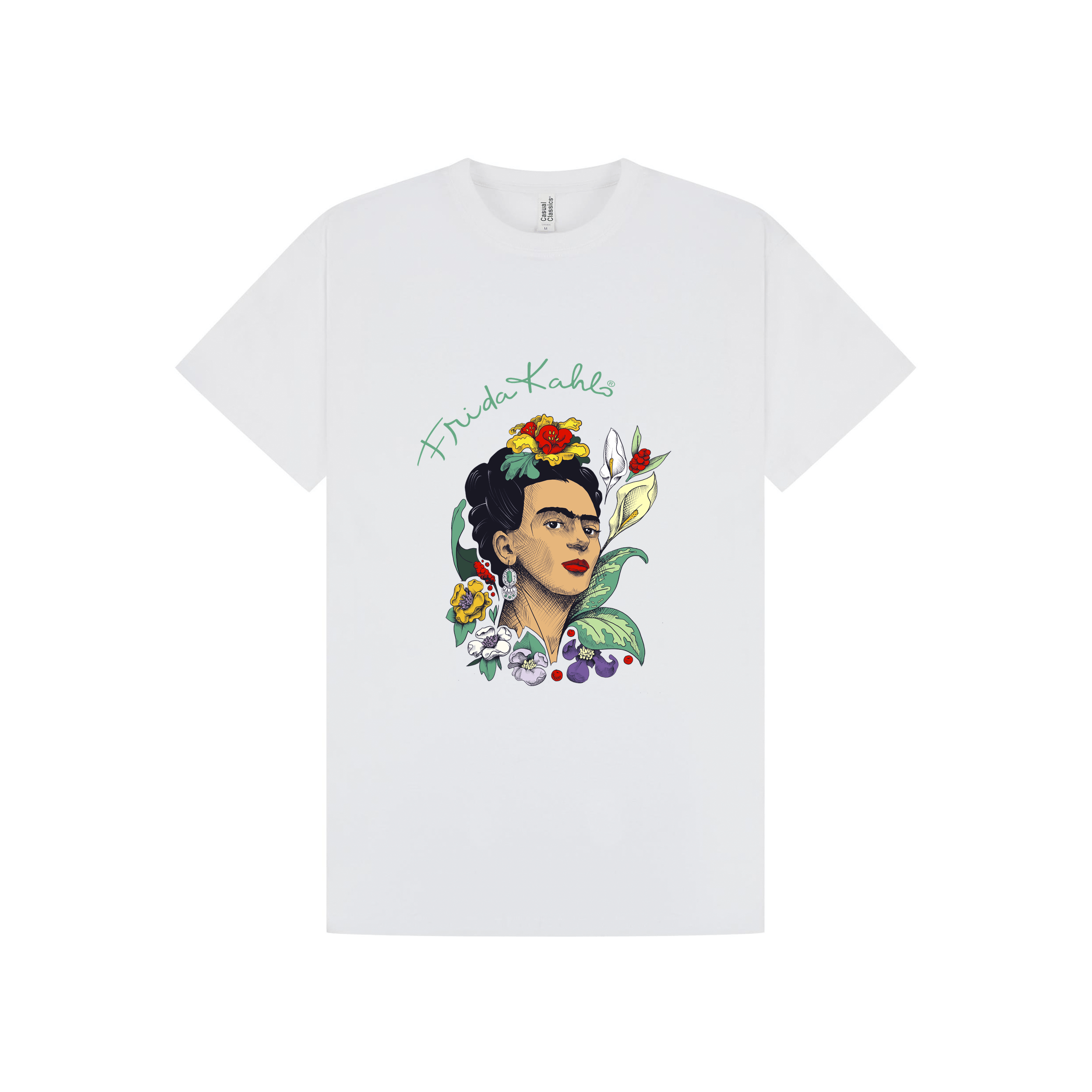 White Printed T-shirt Front