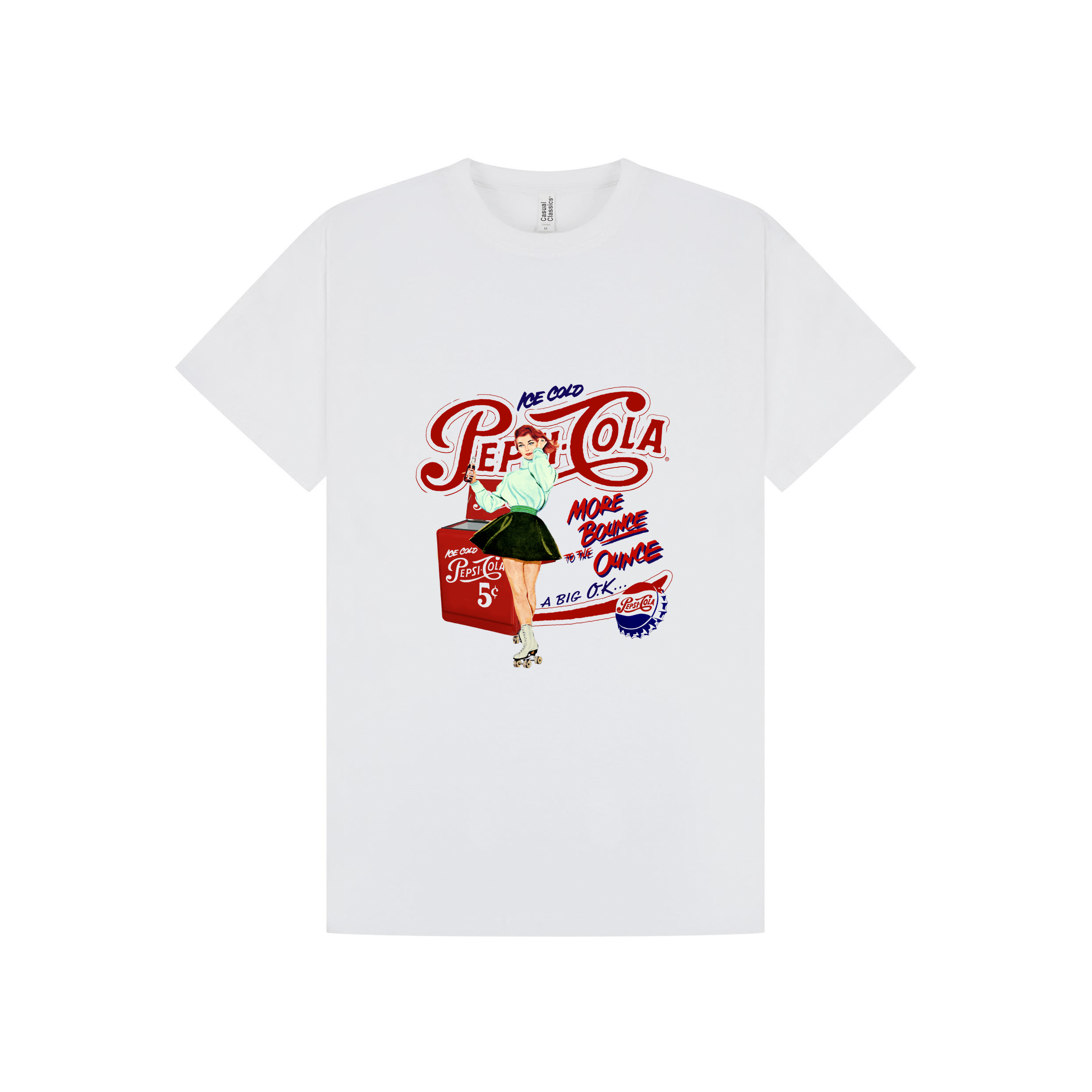 White Printed T-shirt Front