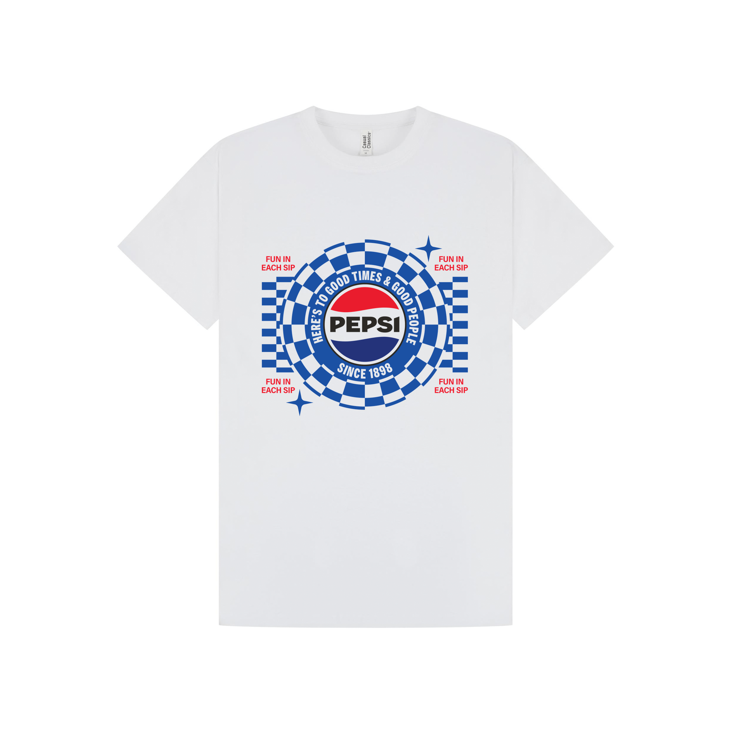 White Printed T-shirt Front