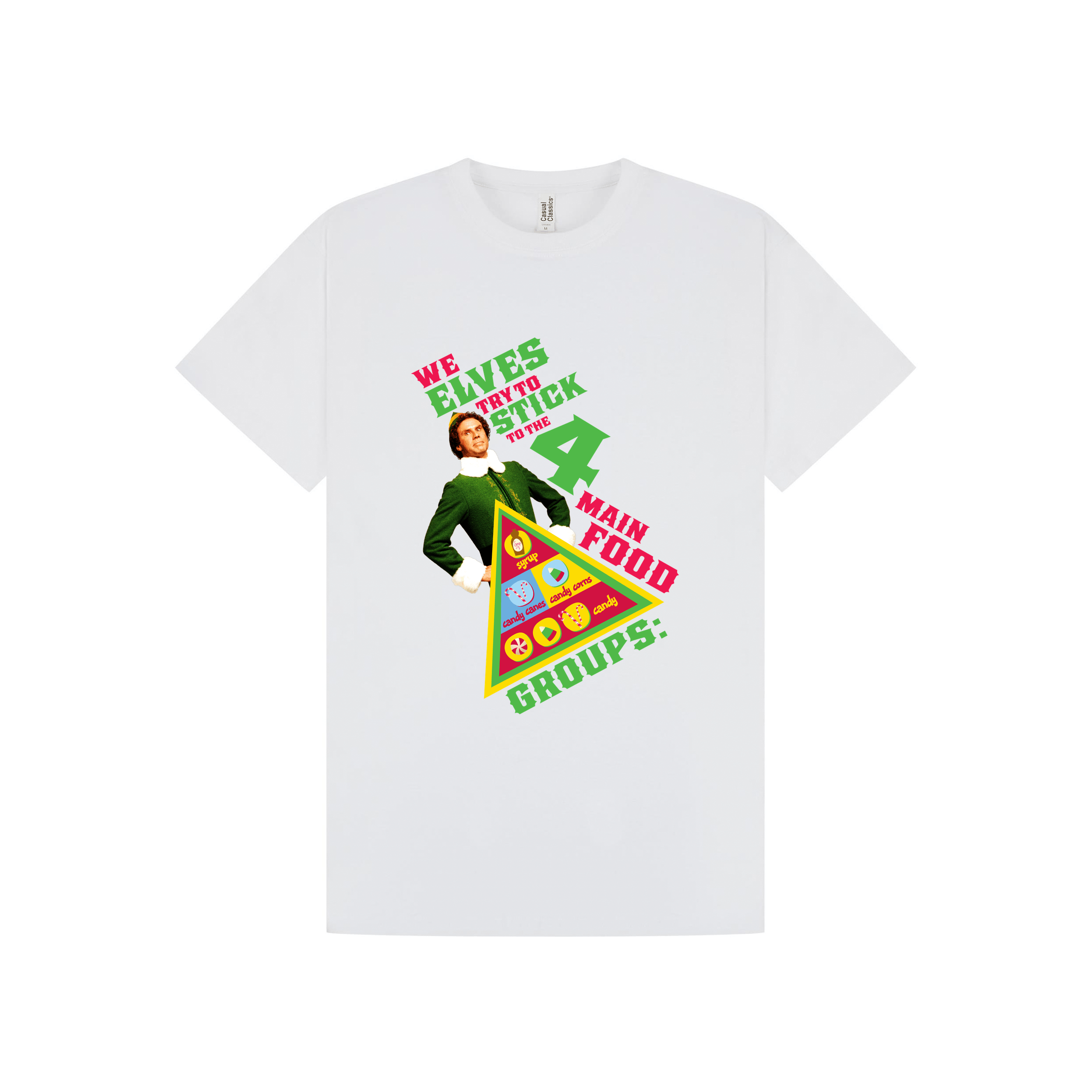 White Printed T-shirt Front