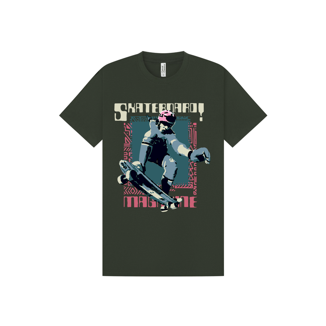 Forest Green Printed T-shirt Front