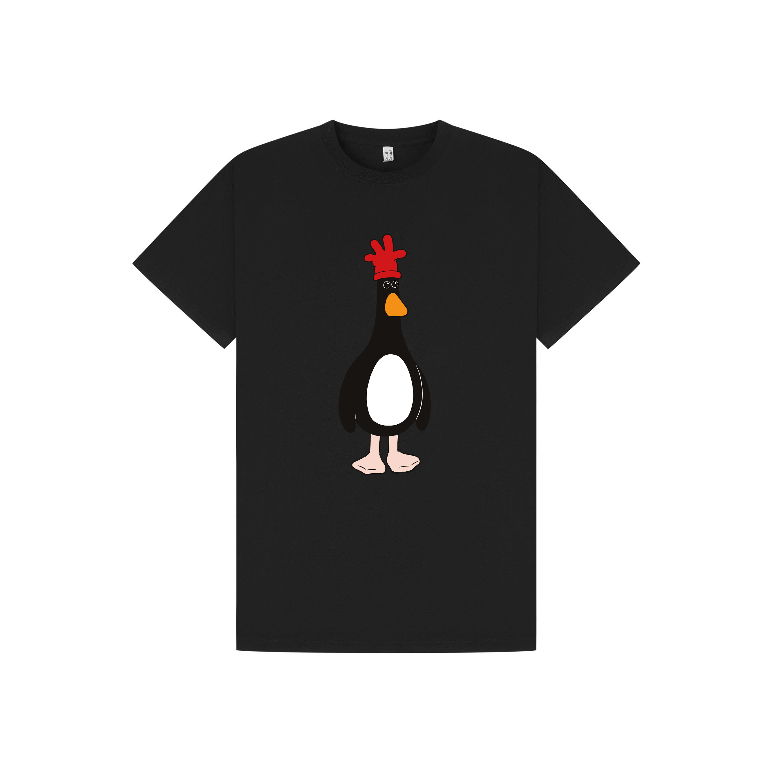 Black Printed T-shirt Front