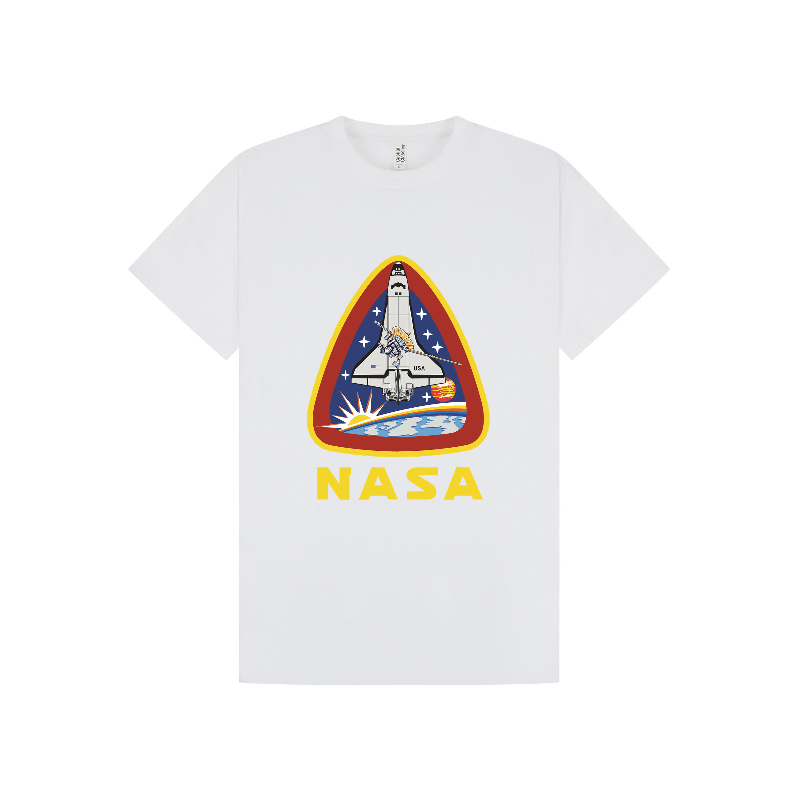 White Printed T-shirt Front