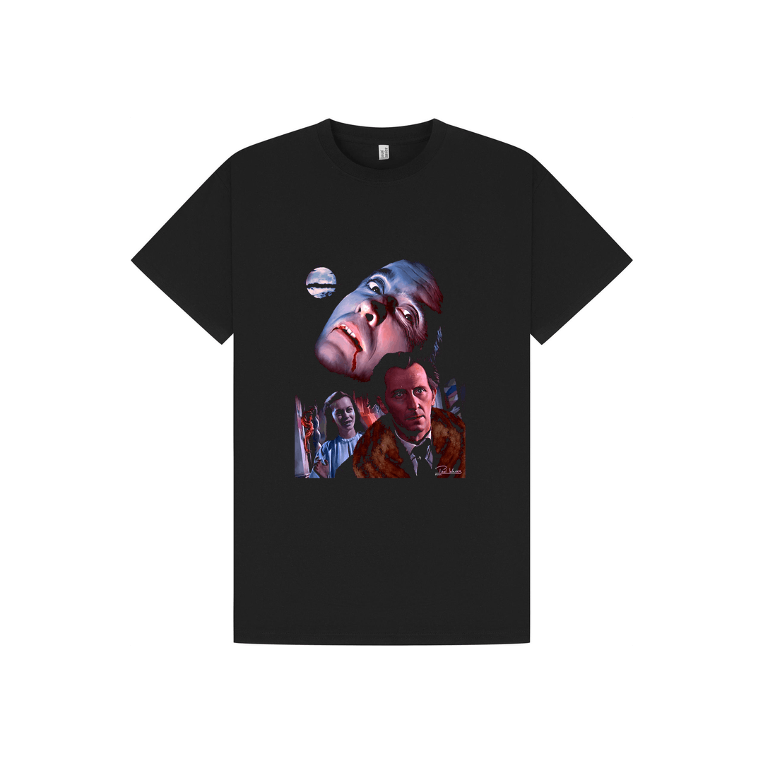 Black Printed T-shirt Front