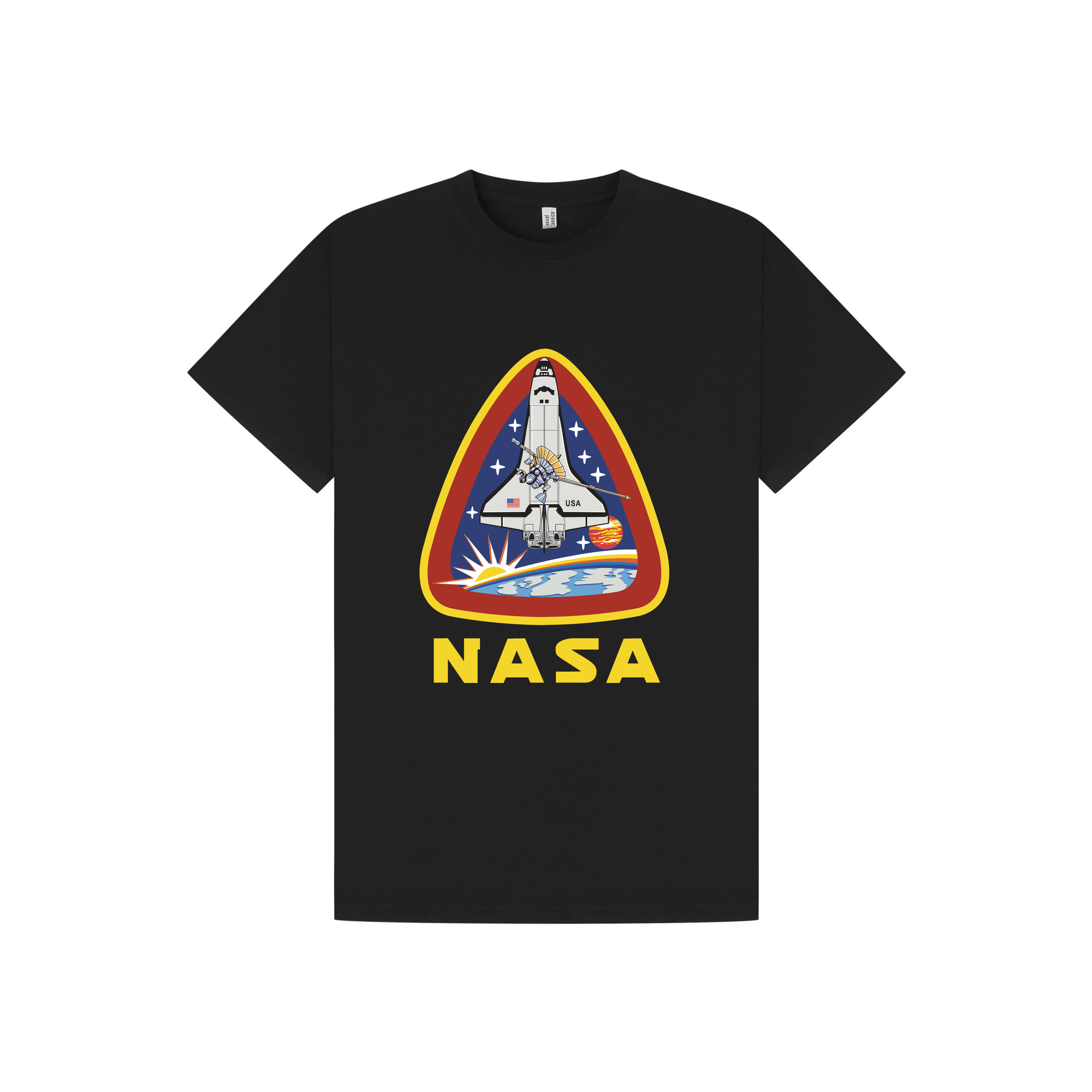 Black Printed T-shirt Front