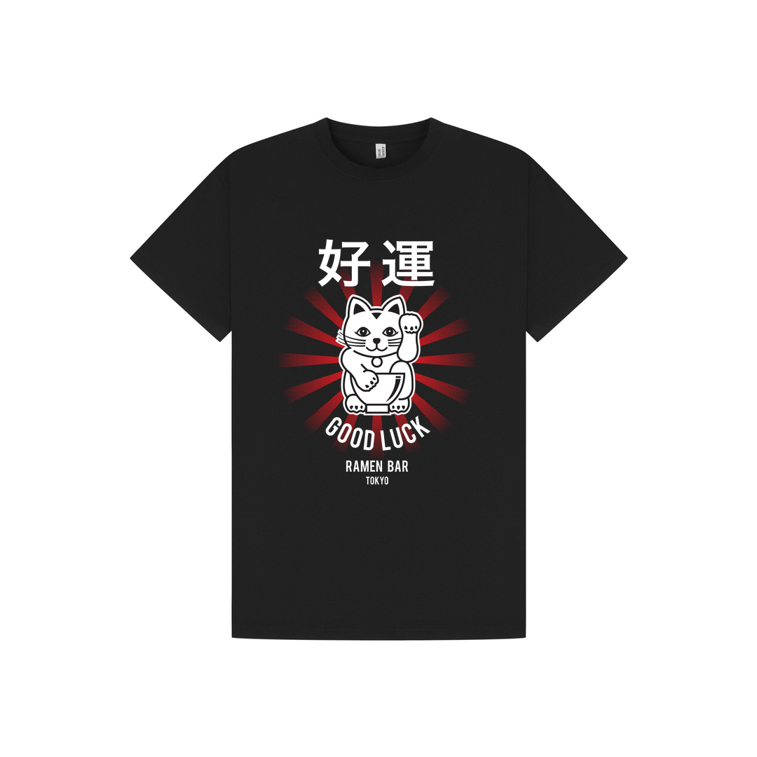 Black Printed T-shirt Front