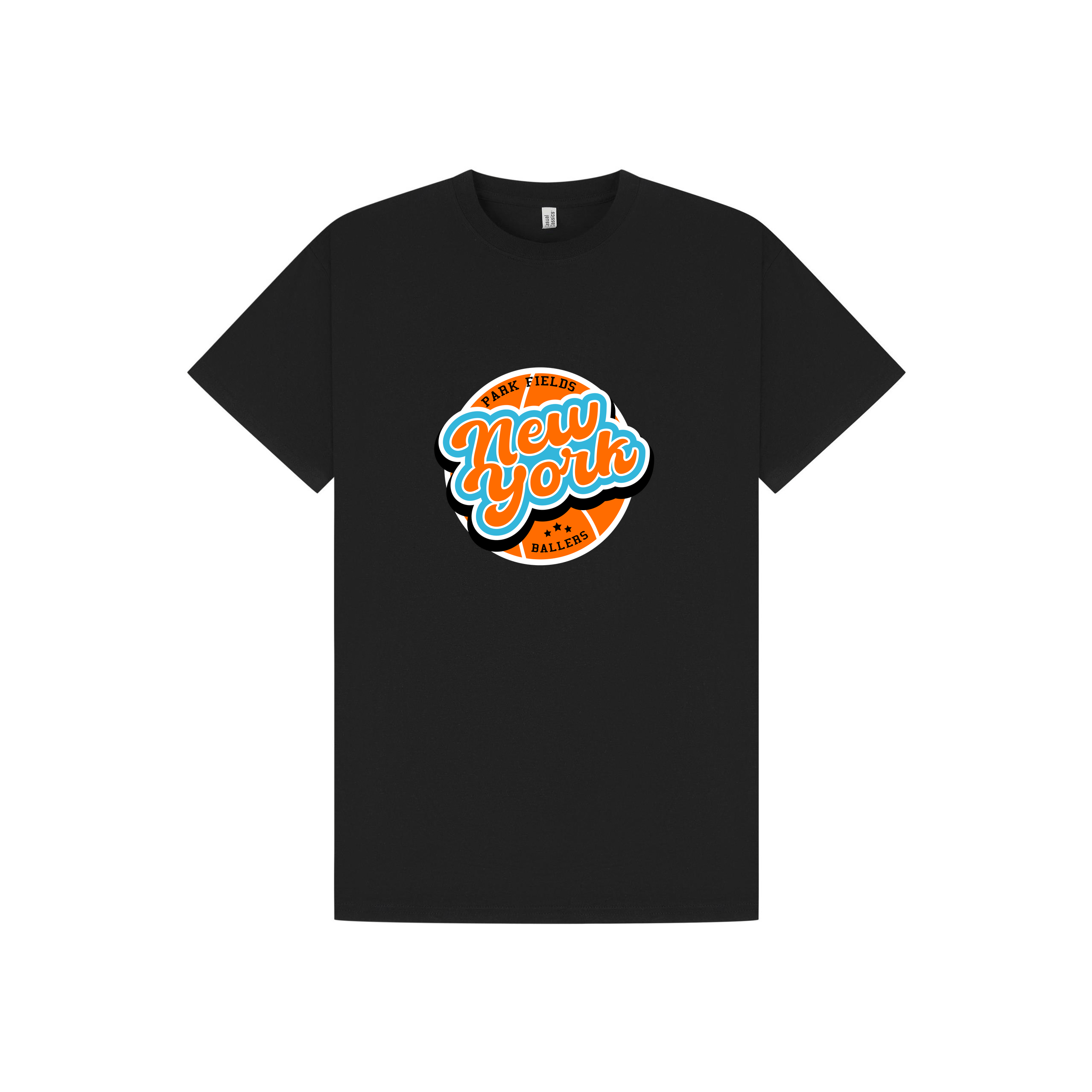 Black Printed T-shirt Front