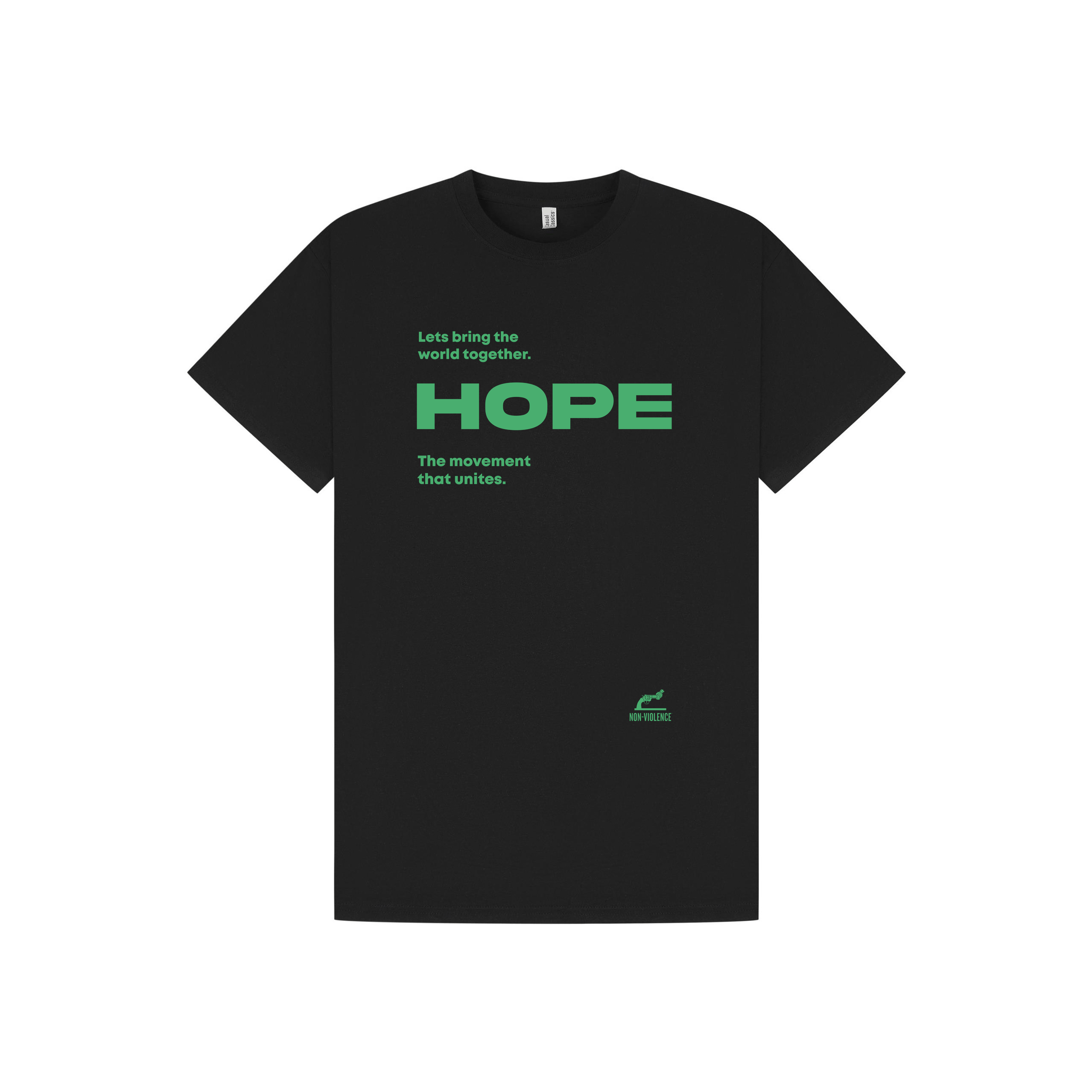 Black Printed T-shirt Front