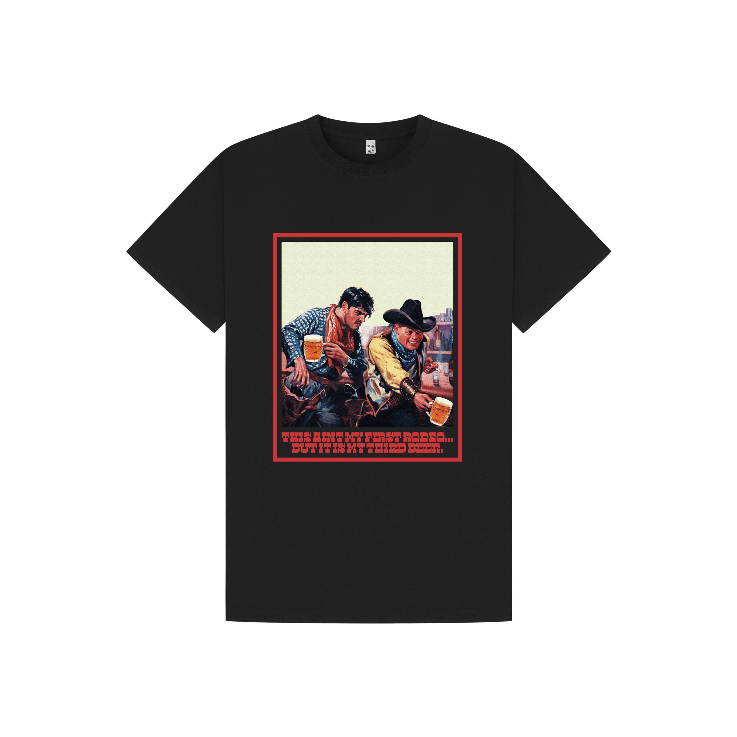 Black Printed T-shirt Front