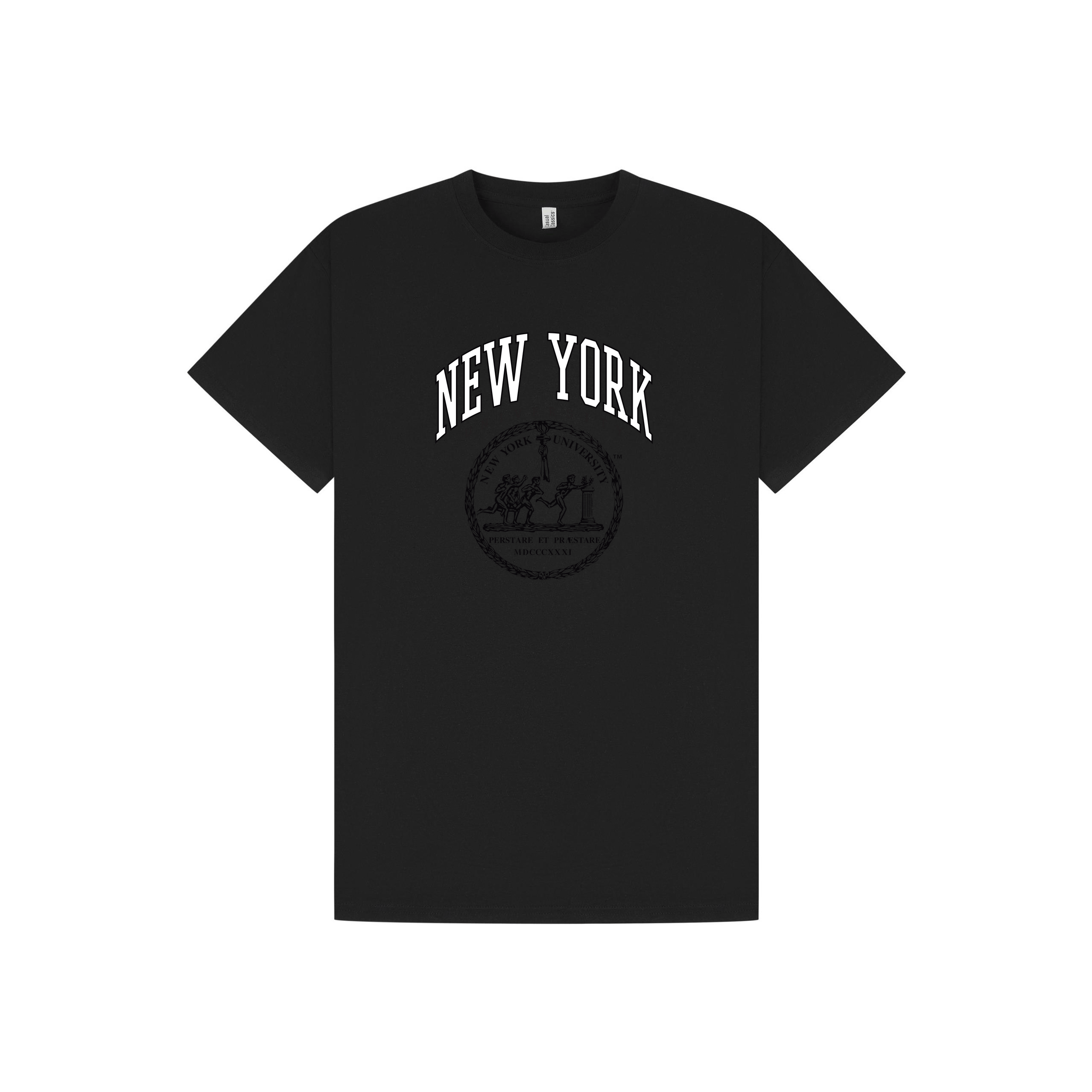 Black Printed T-shirt Front