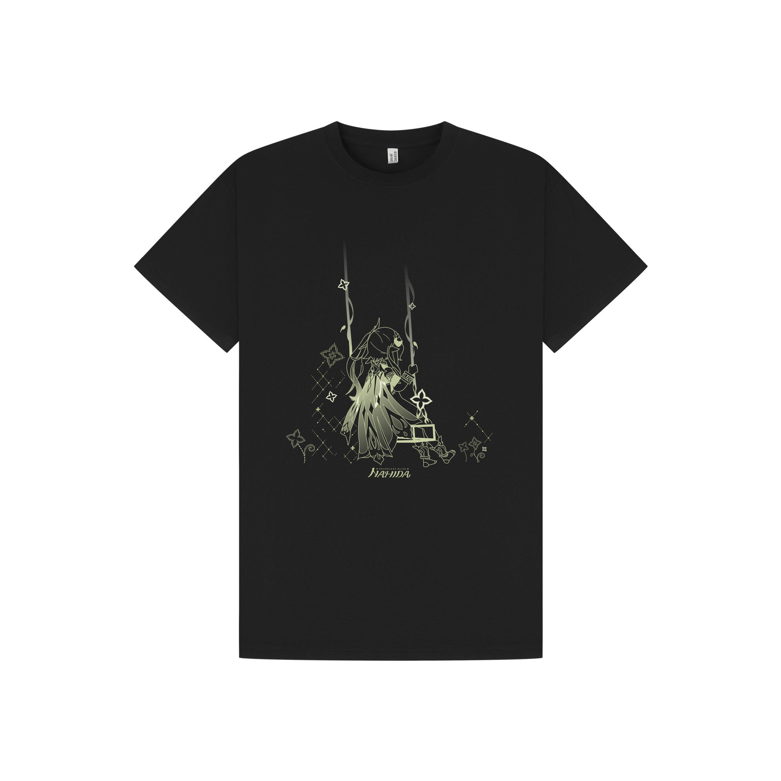 Black Printed T-shirt Front