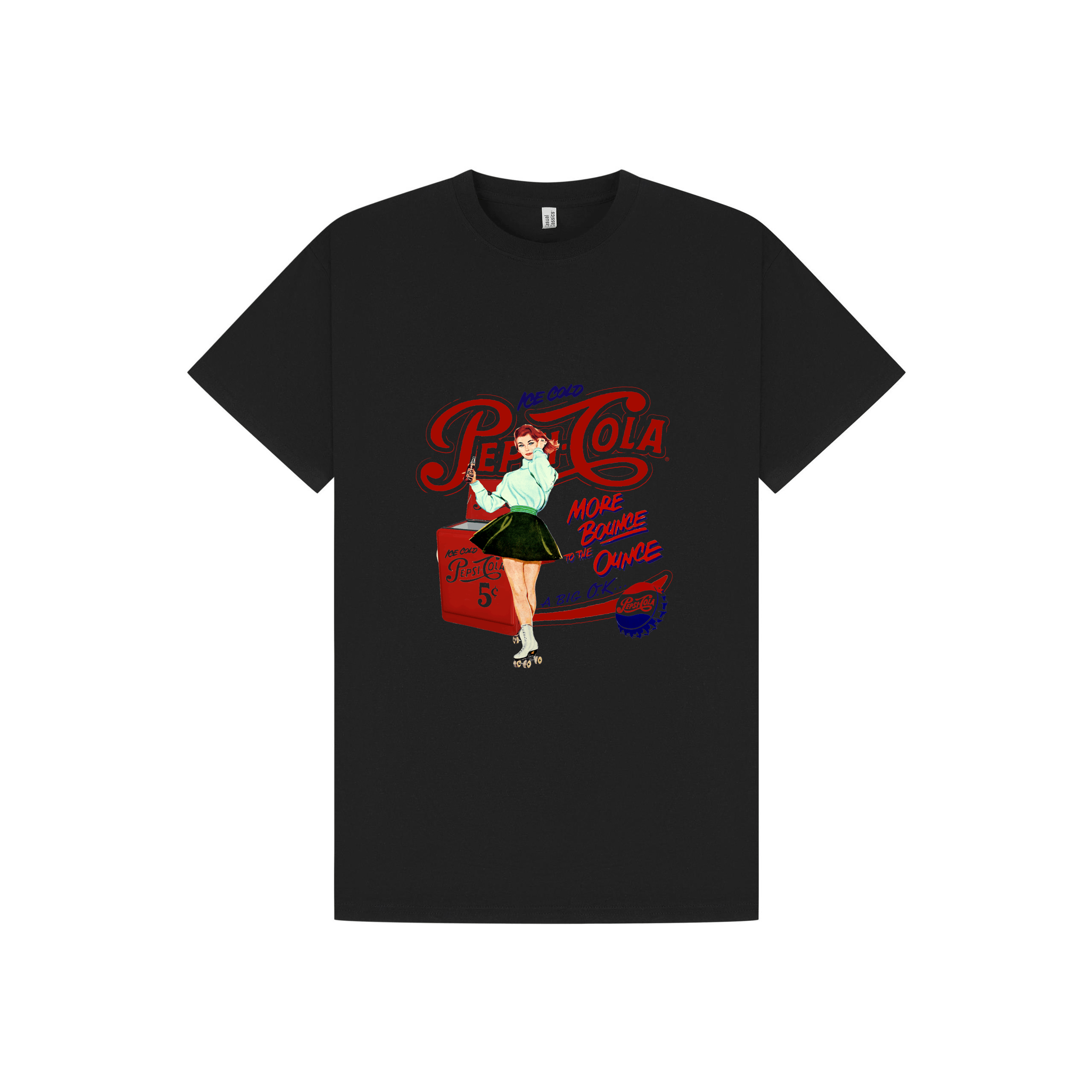 Black Printed T-shirt Front