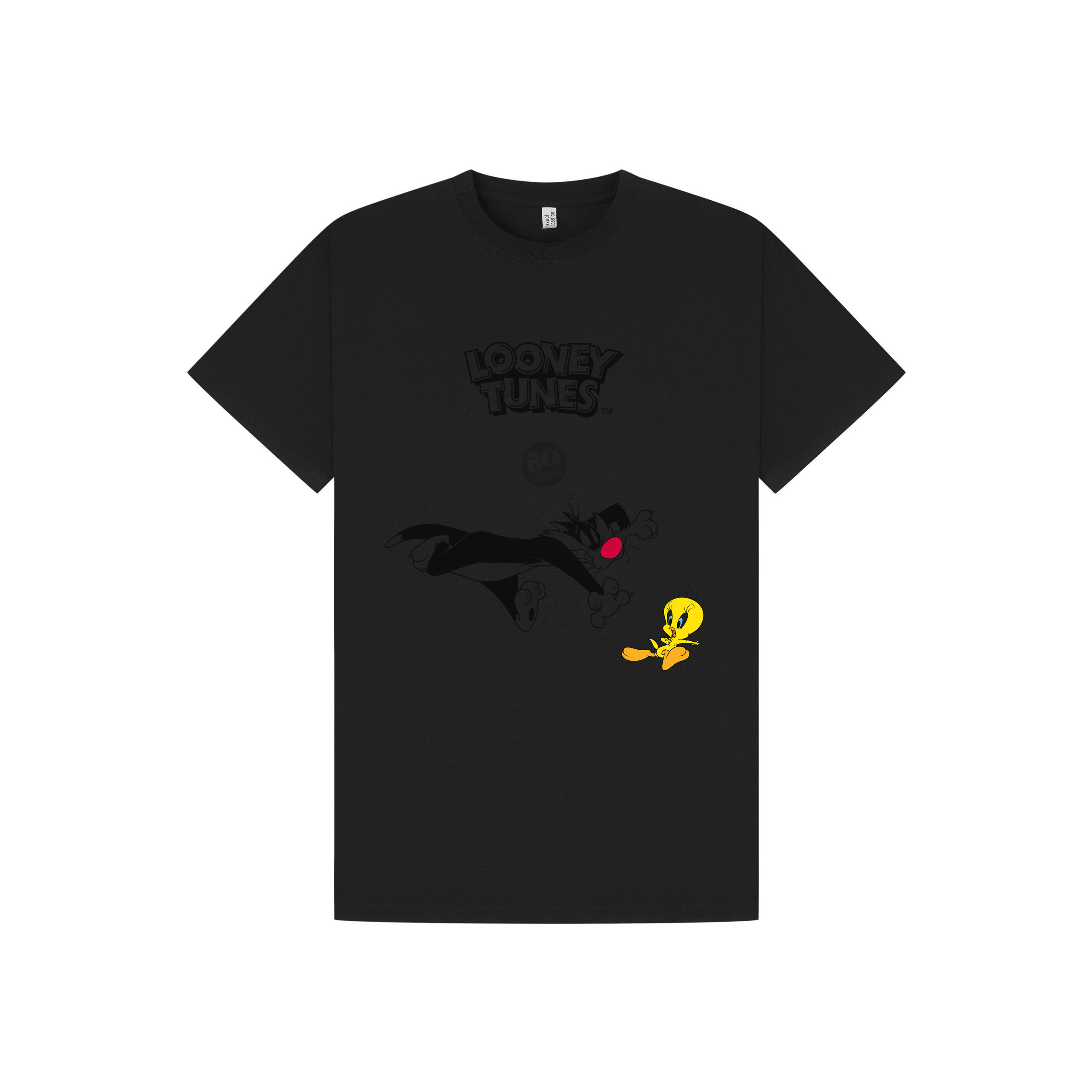 Black Printed T-shirt Front