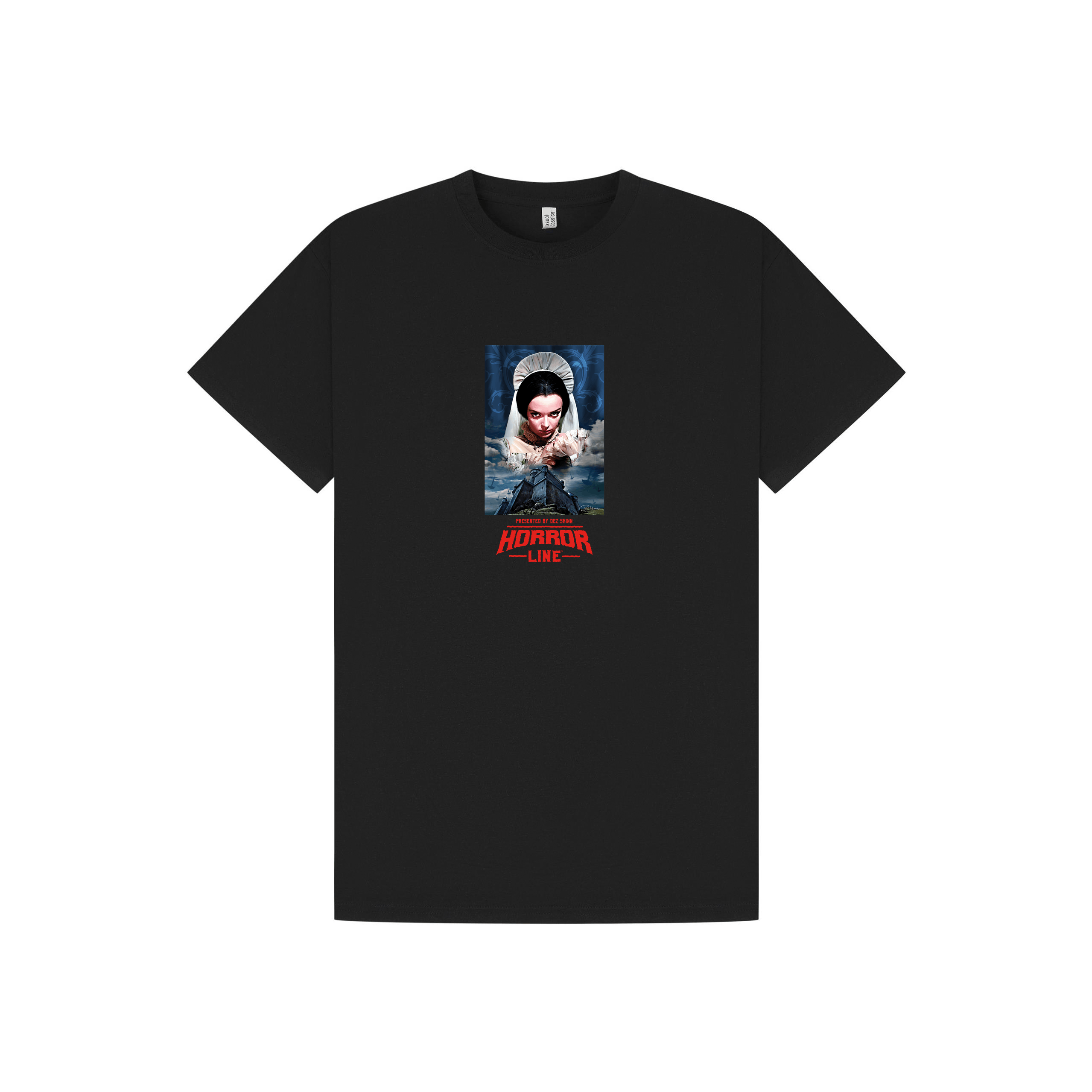 Black Printed T-shirt Front