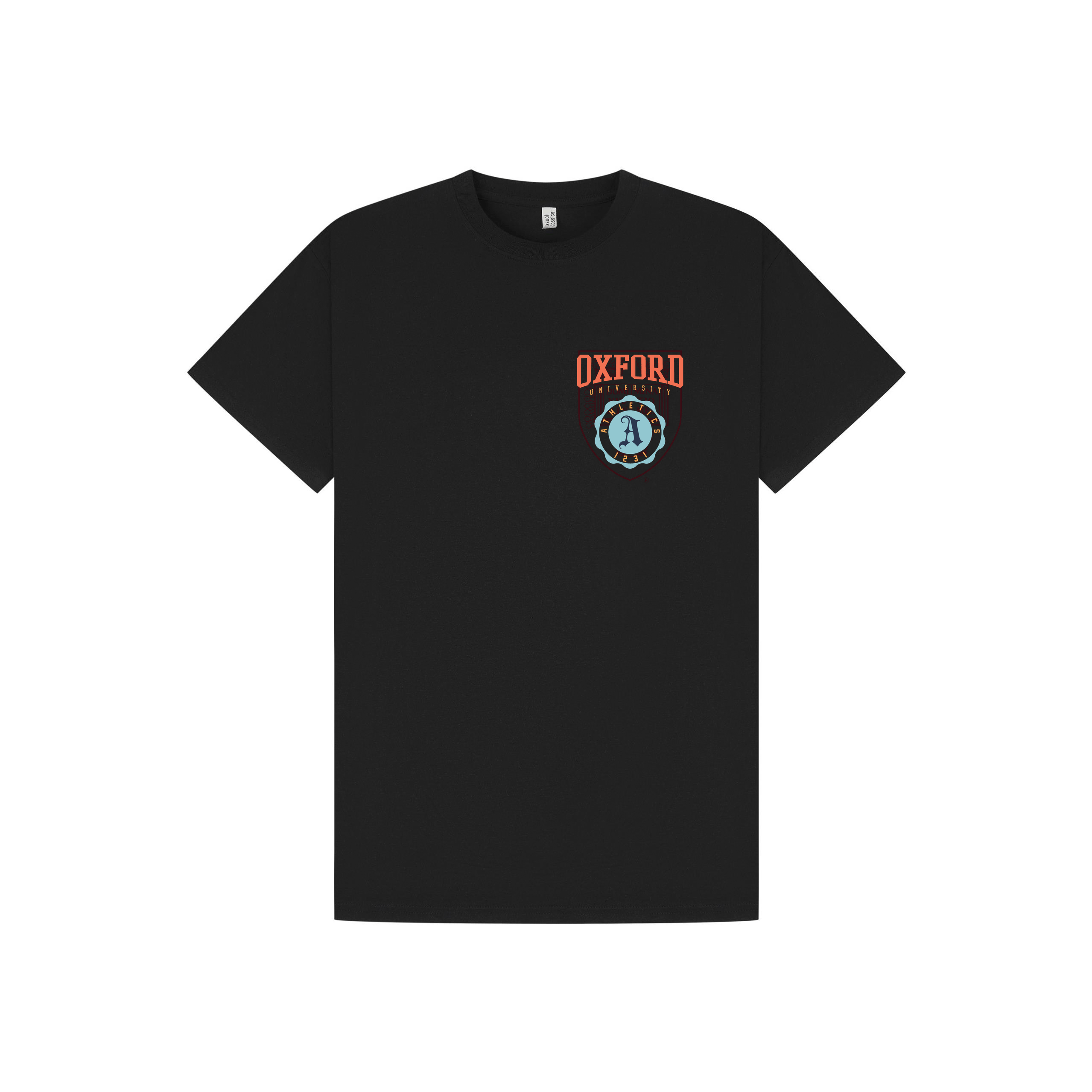 Black Printed T-shirt Front