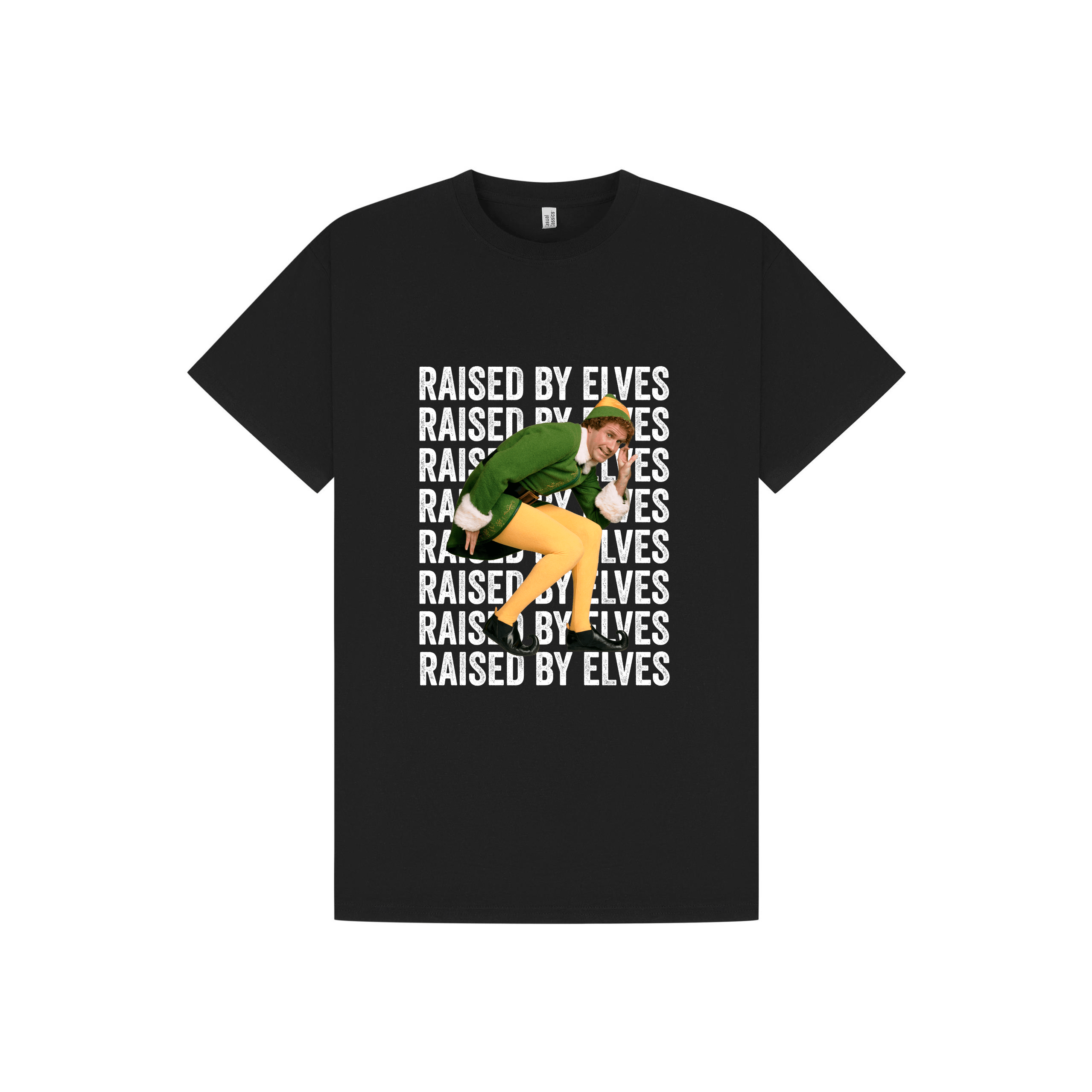 Black Printed T-shirt Front