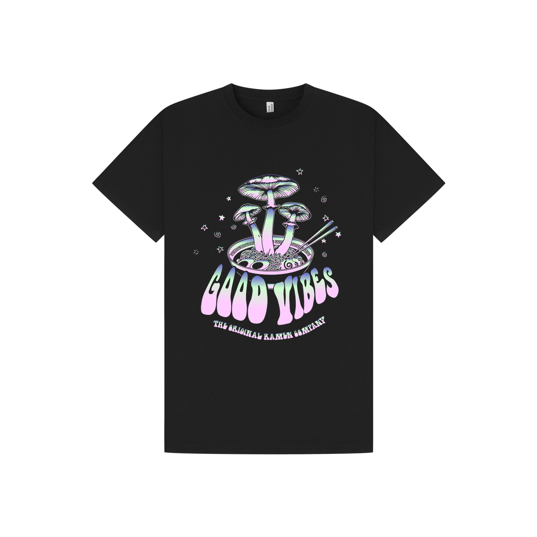 Black Printed T-shirt Front