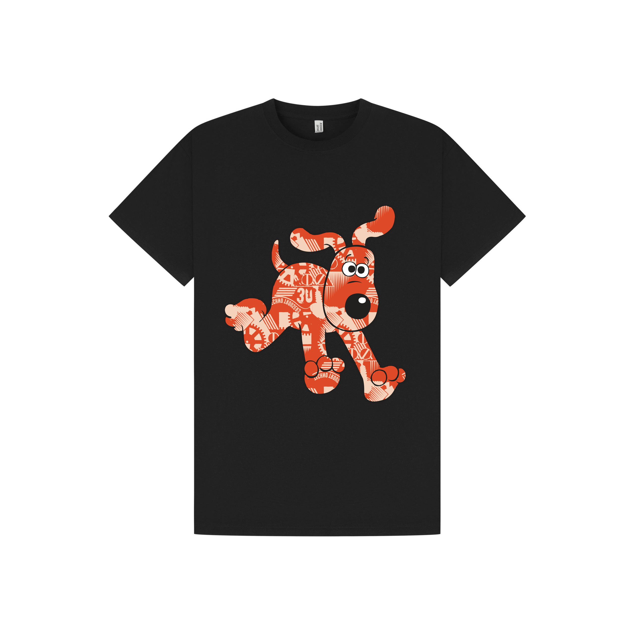 Black Printed T-shirt Front