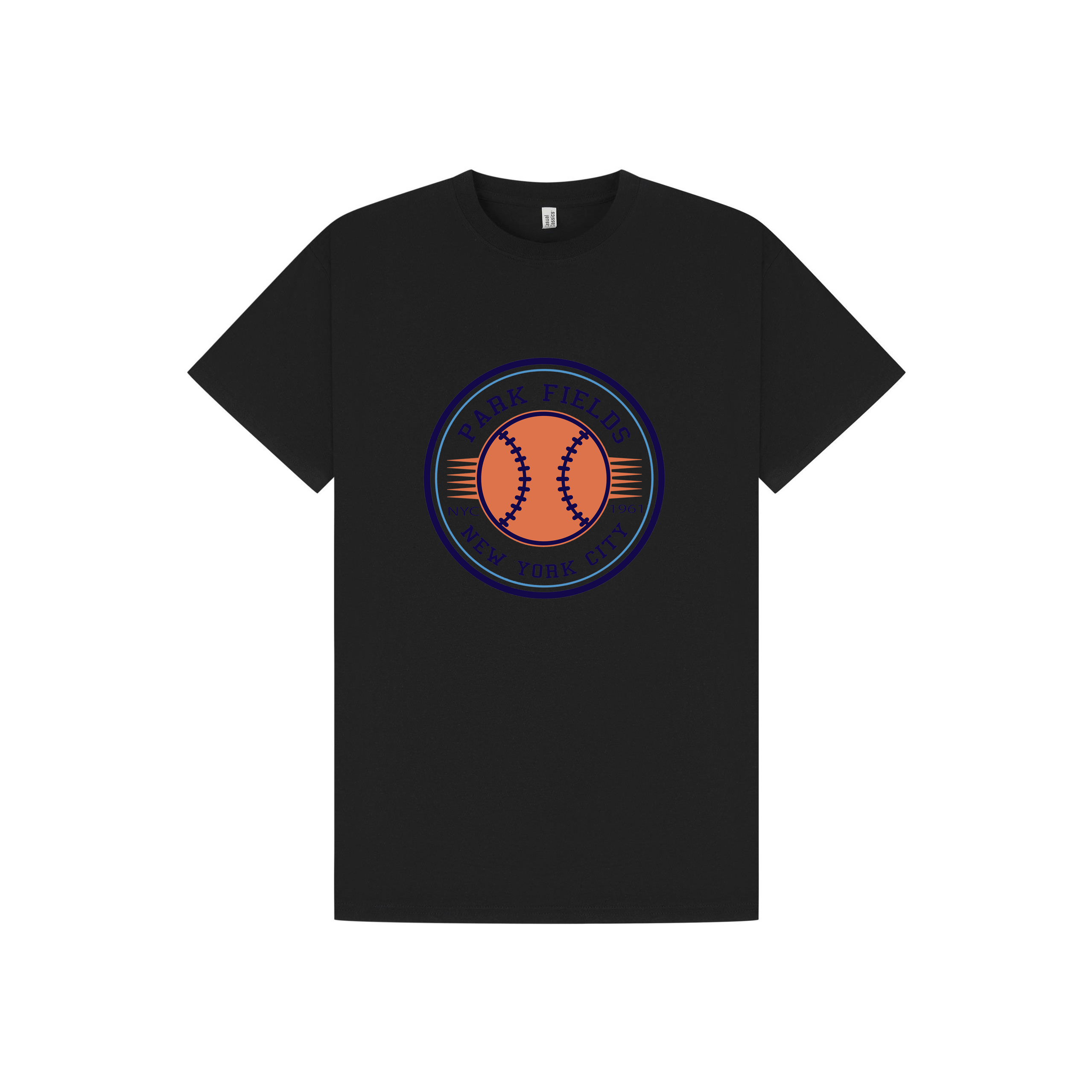 Black Printed T-shirt Front