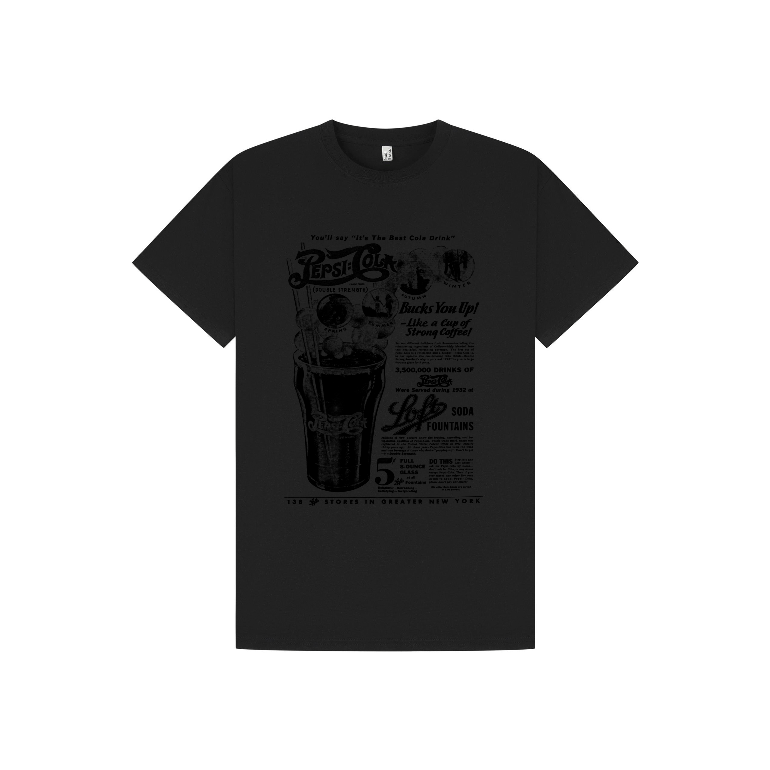 Black Printed T-shirt Front