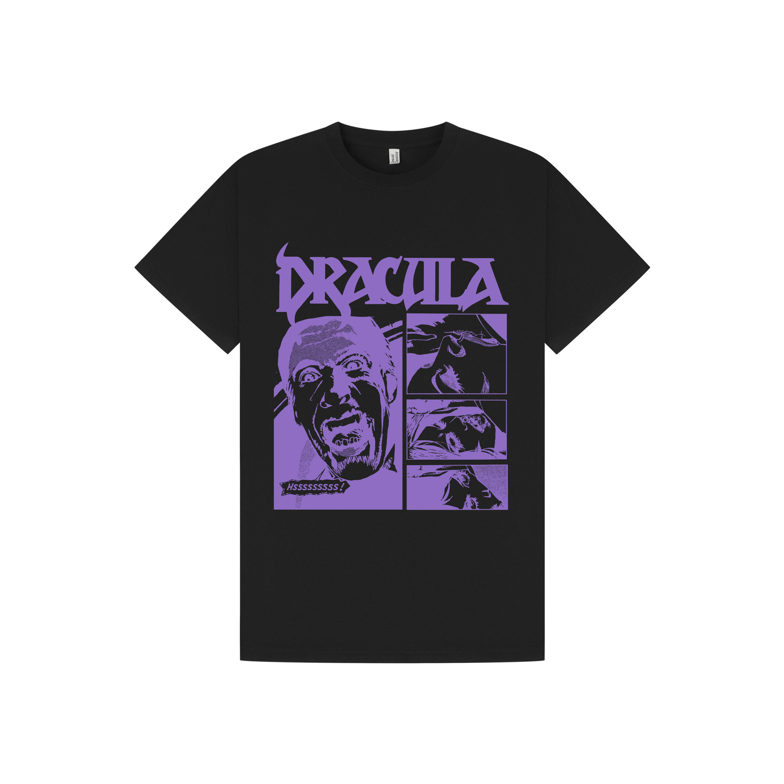 Black Printed T-shirt Front