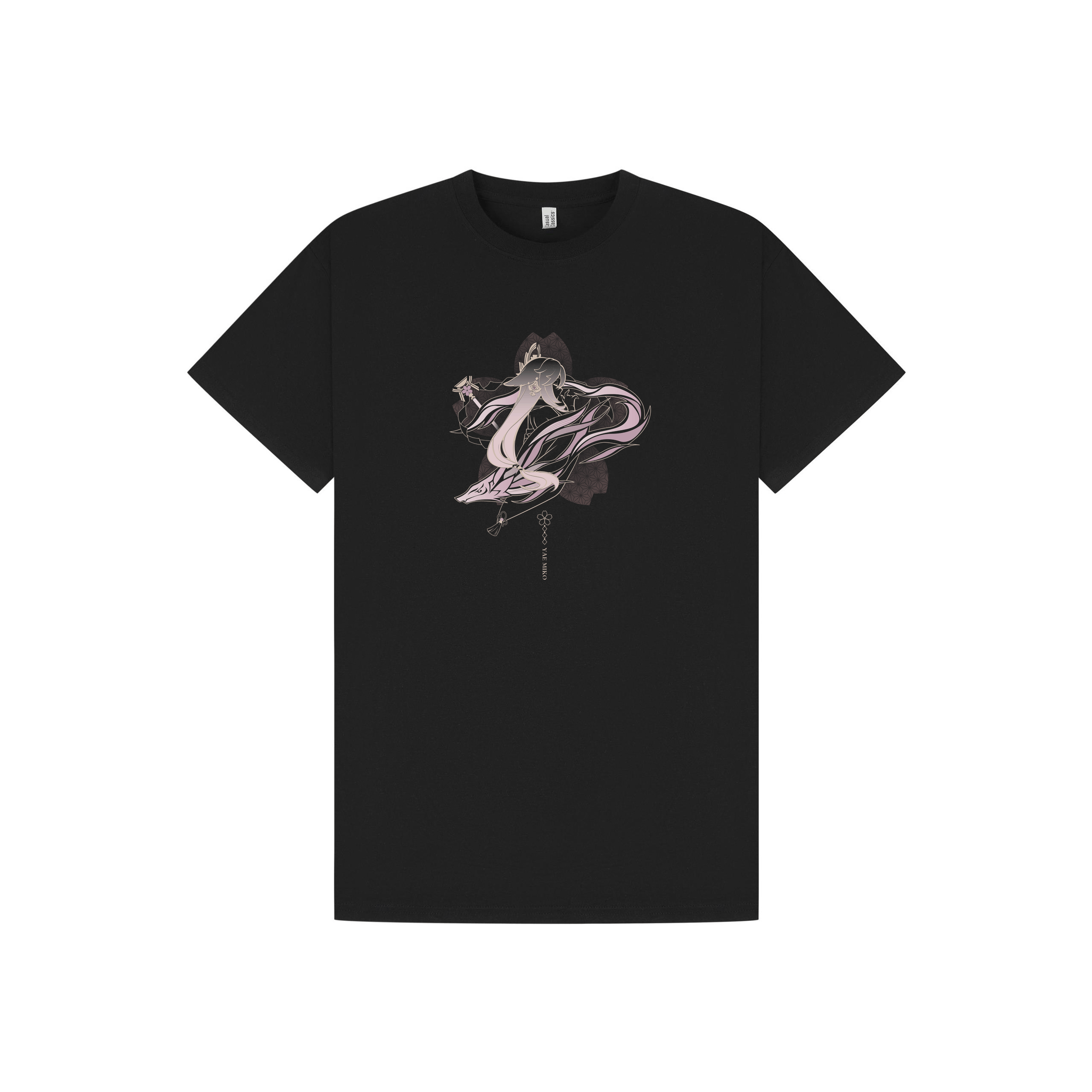 Black Printed T-shirt Front