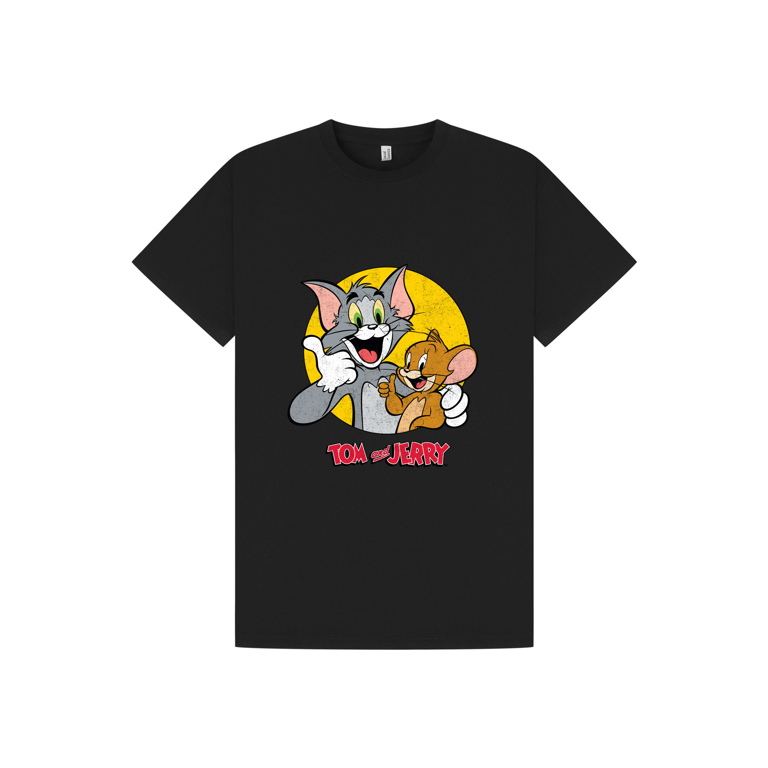 Black Printed T-shirt Front